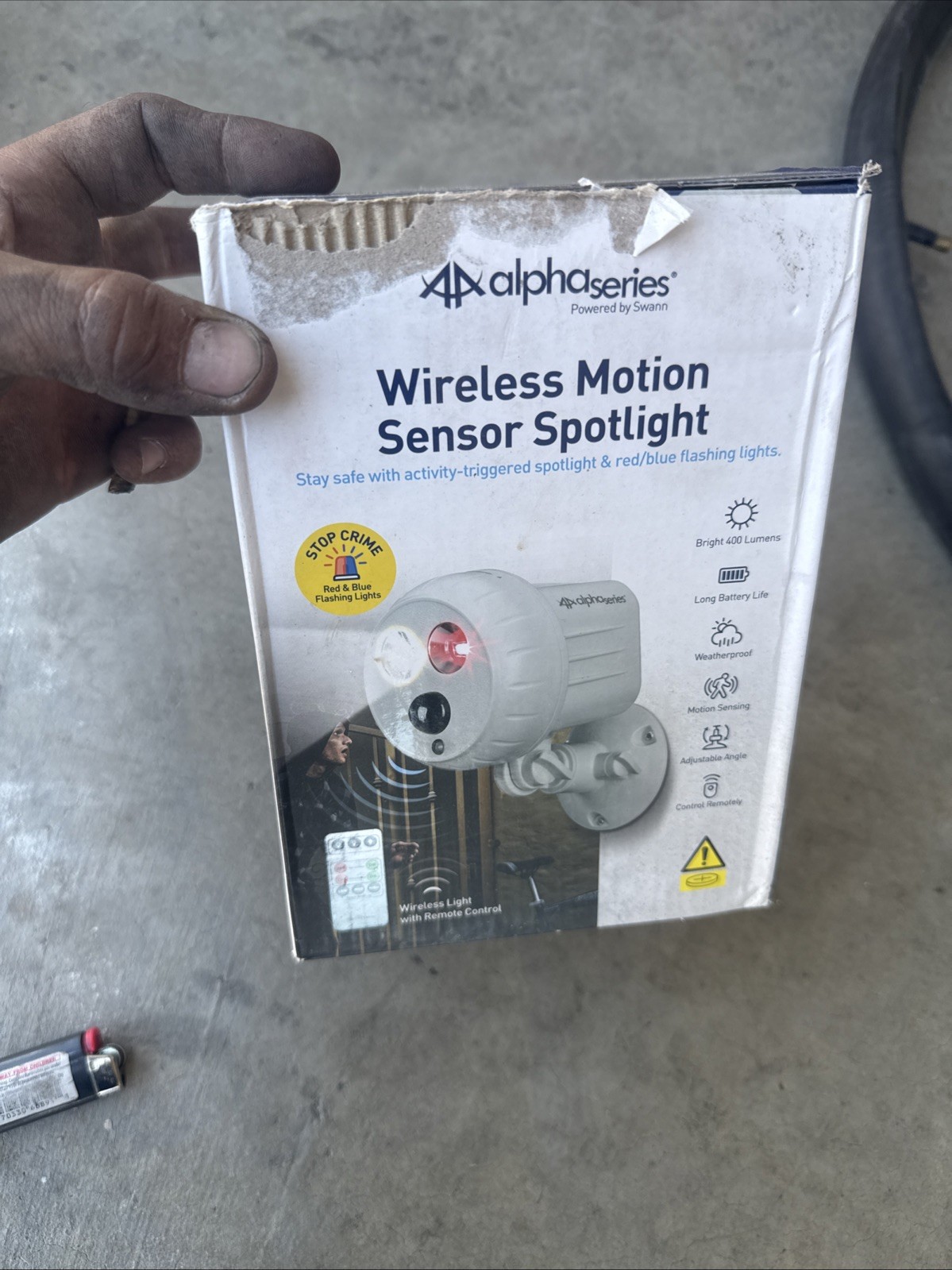 Swann Alpha-Series Wireless Motion Sensor Spotlight with Remote Control