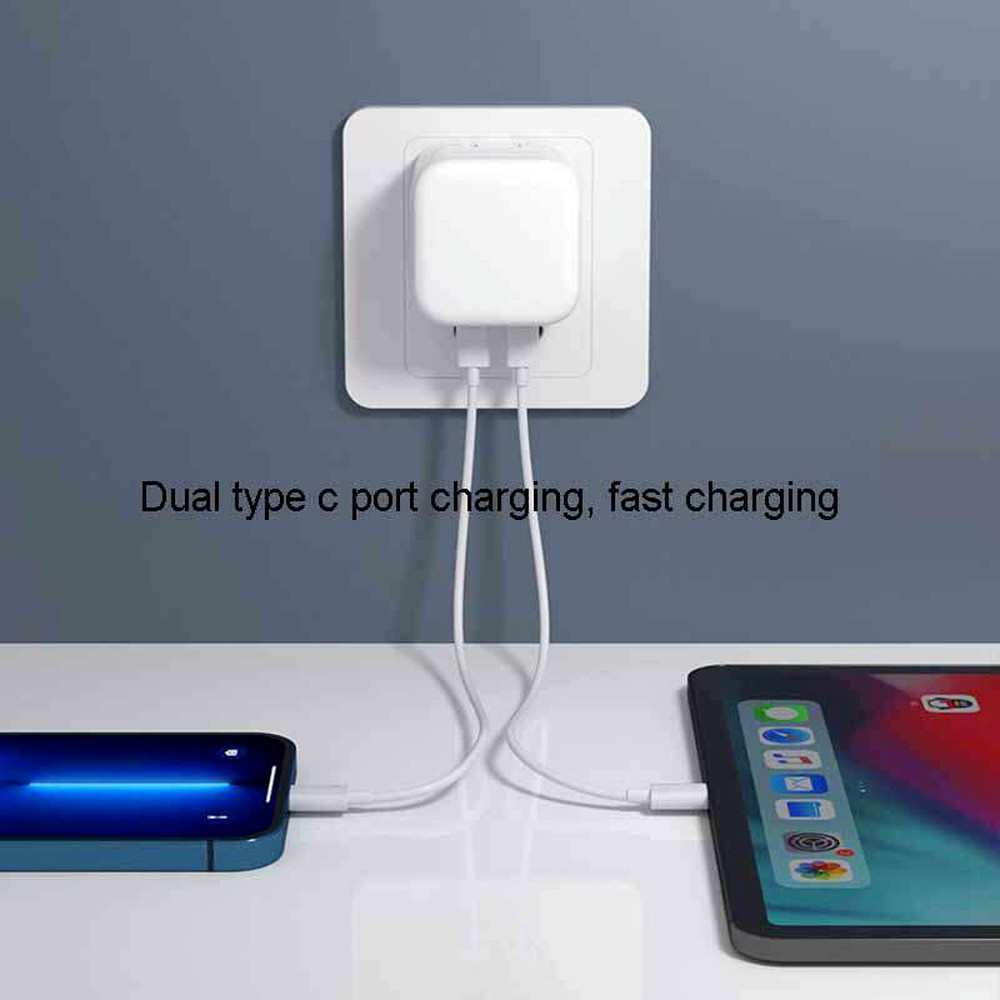 For iPhone 15 Pro Max Plus Android 35W Dual USB-C Fast Charger PD Type-C Cable