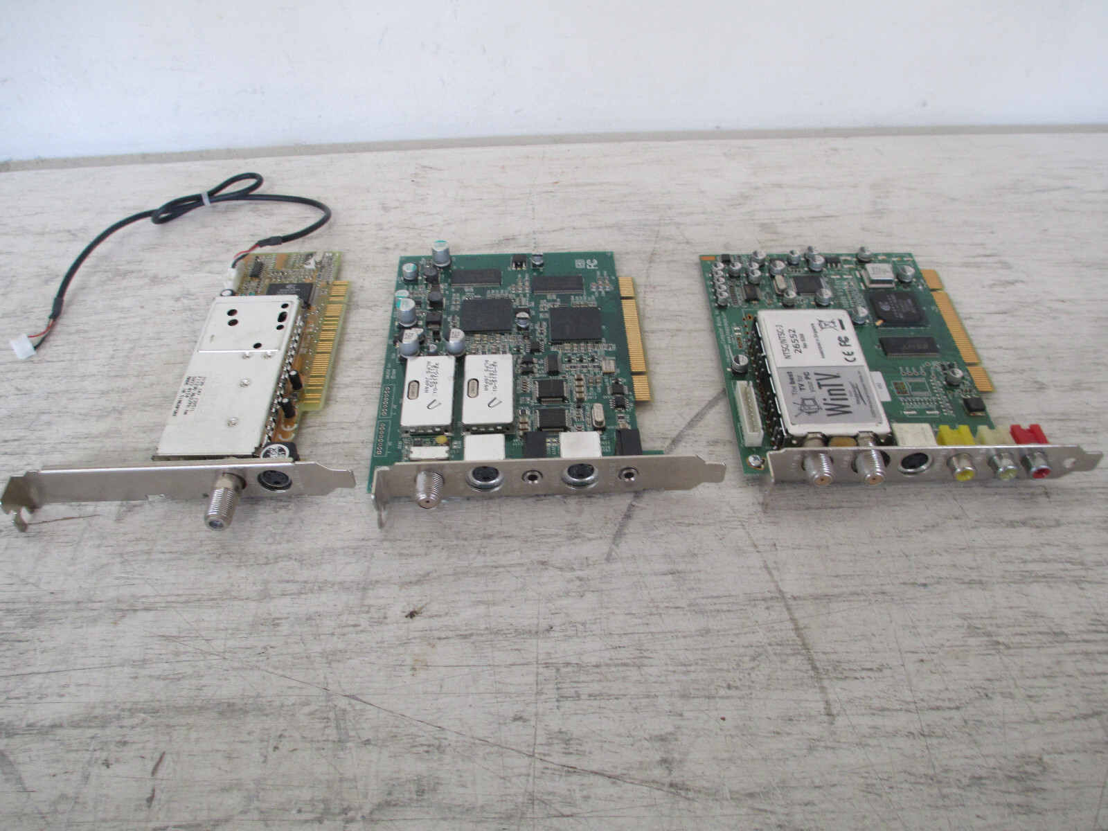 Lot of 3 PCI TV Tuner Cards Hauppauge, Philips, Angel