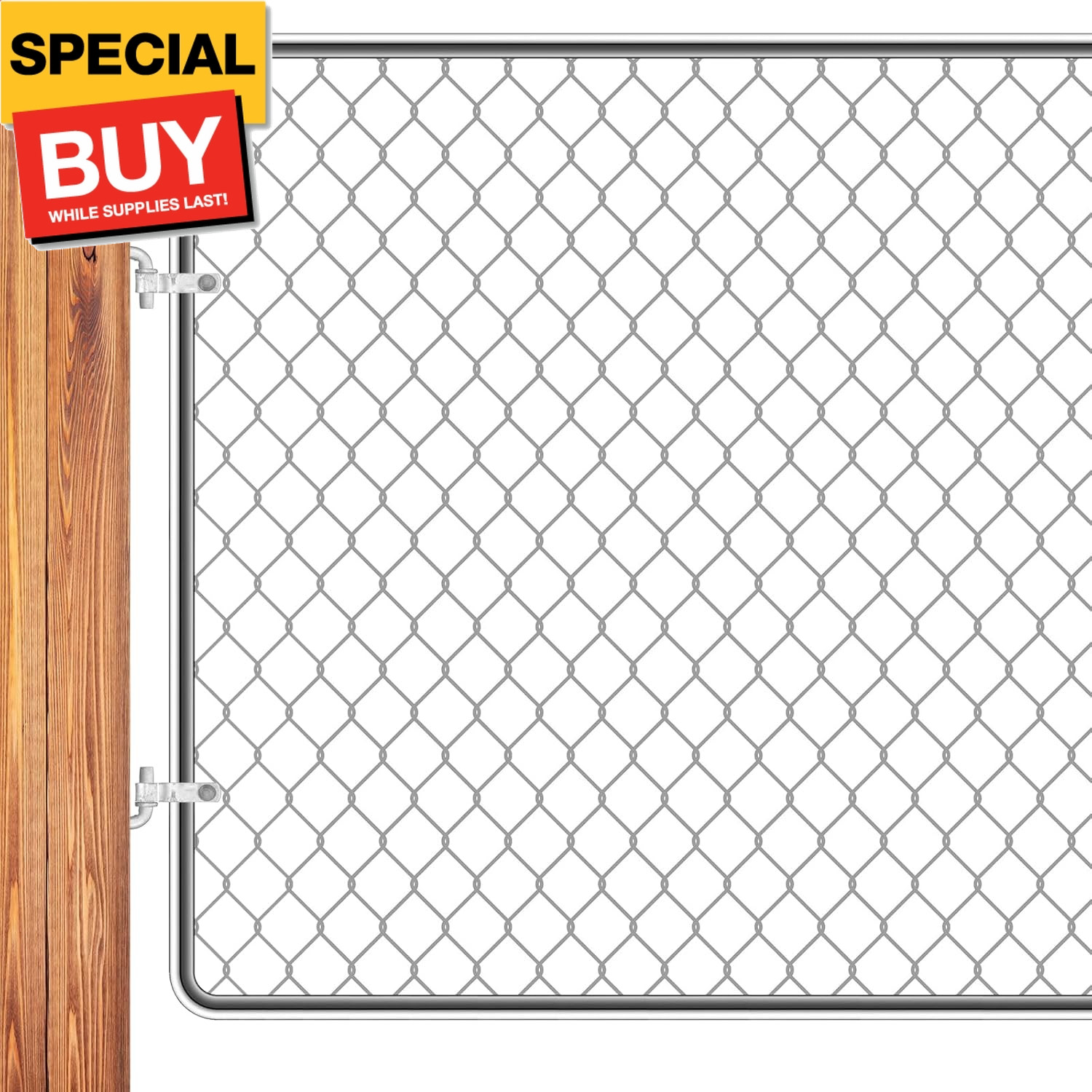 4 Pcs Farm Gate Hinge Set 5/8'' x 2'' Chain Link Fence Gate Post Hinge in Zinc P