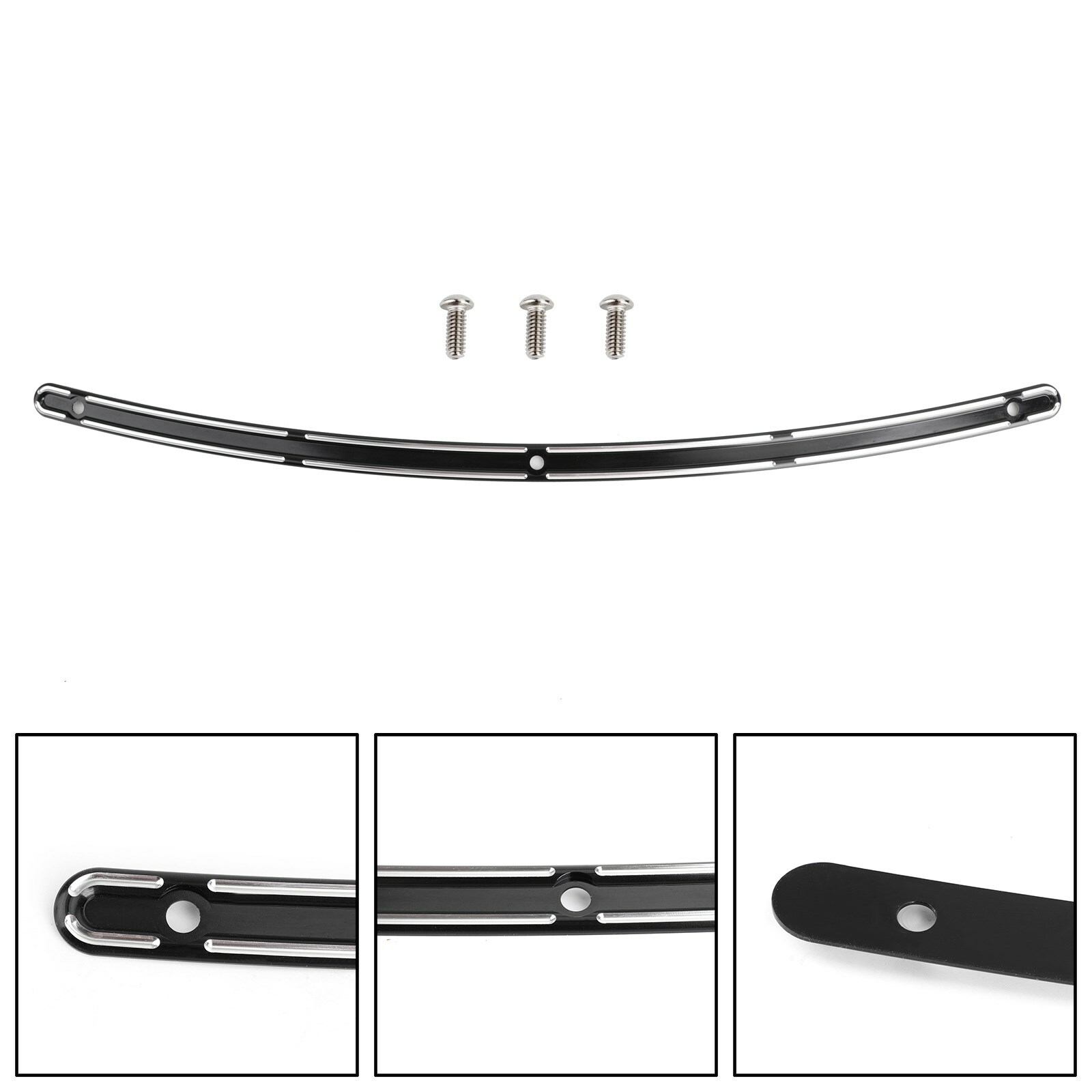US Black CNC Cut Fairing Windshield Trim For Harley 96-13 FLHTC FLHTCU FLHT FLHX