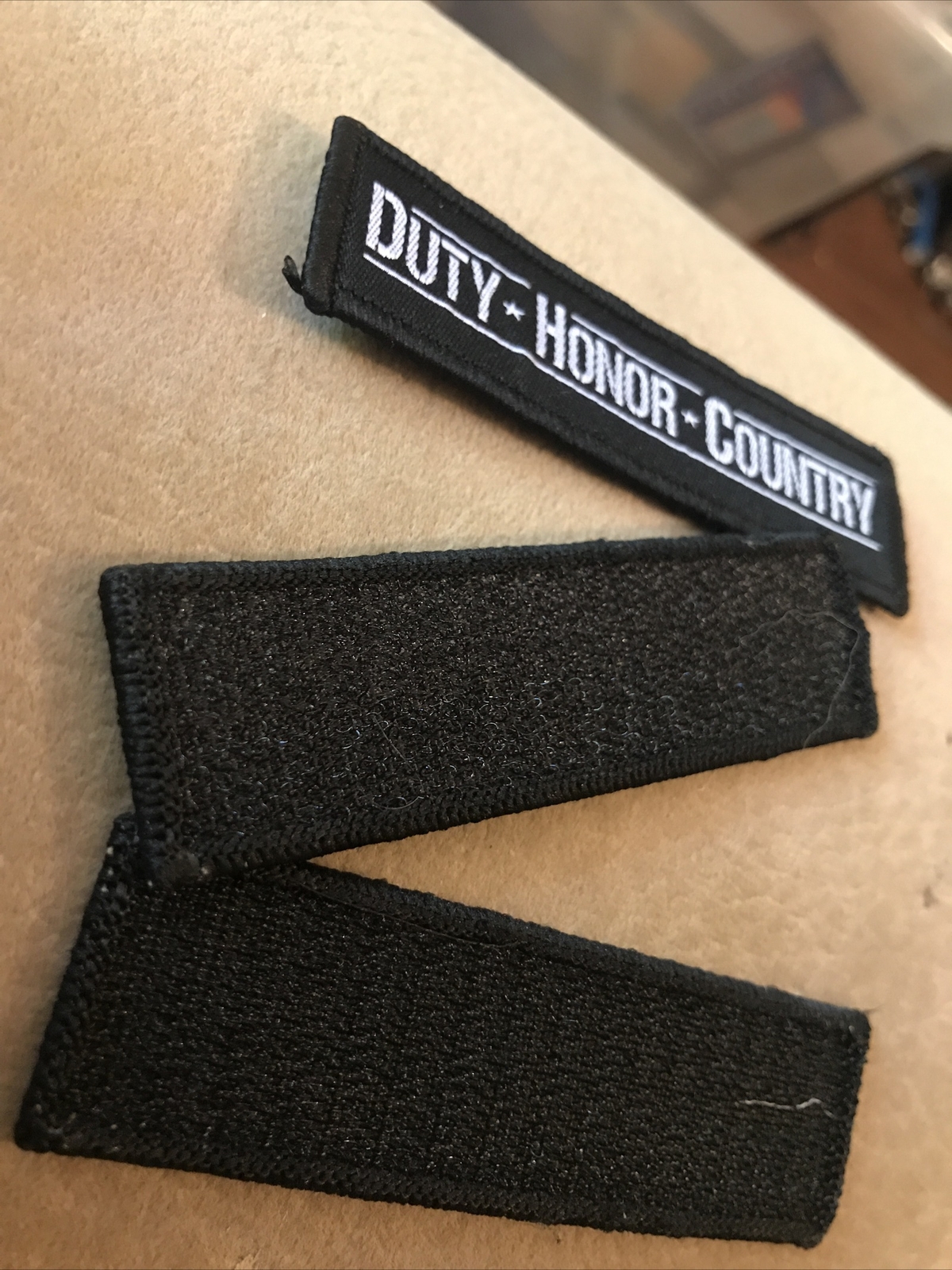 3 Pack Duty Honor Country Tactical Hook & Loop Embroidered Morale Tag Patch 1x4