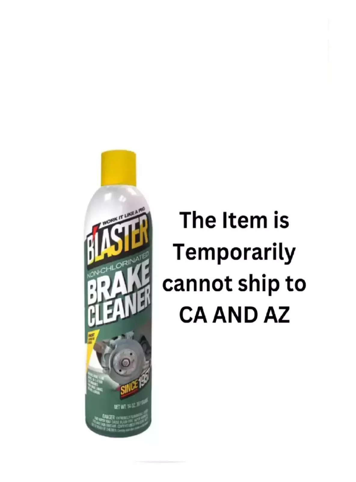 14 Oz. Non-chlorinated Brake Cleaner Spray | Removes Brake Fluid, Oil Grease
