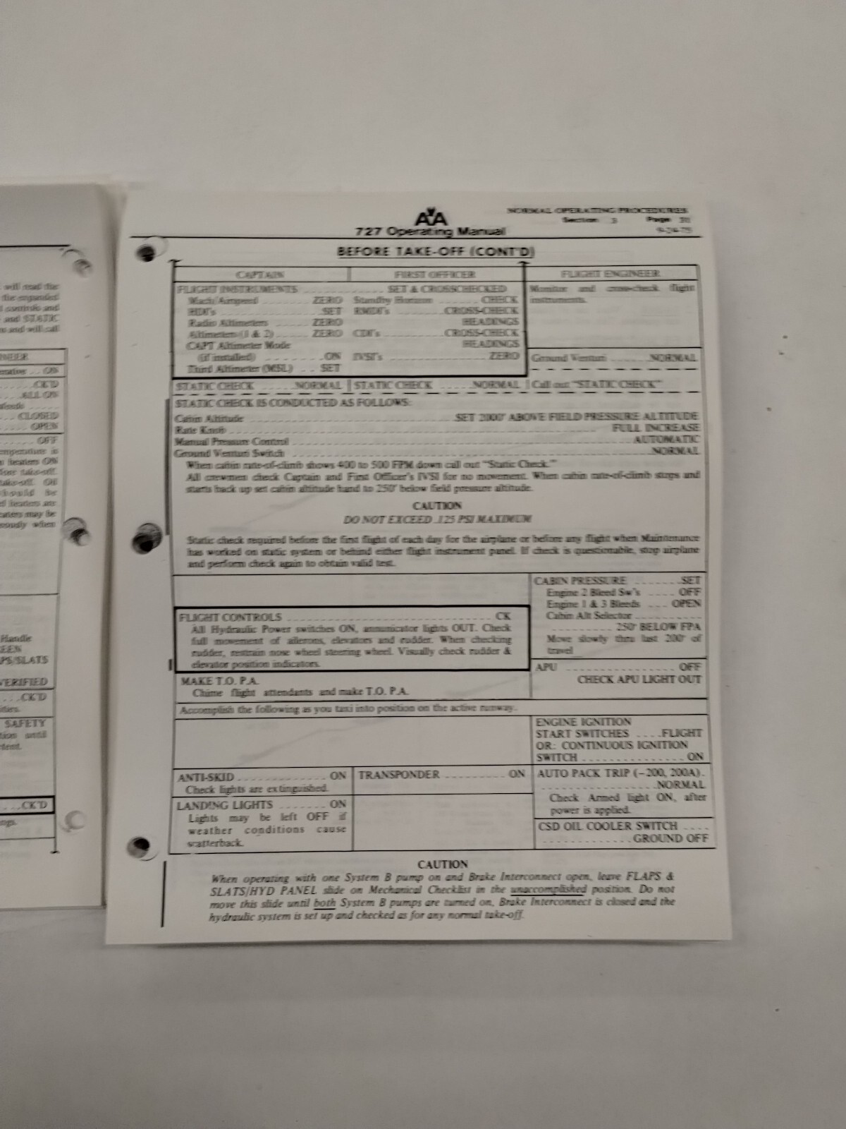 American Airlines 727 Operating Manual 1977-Copy