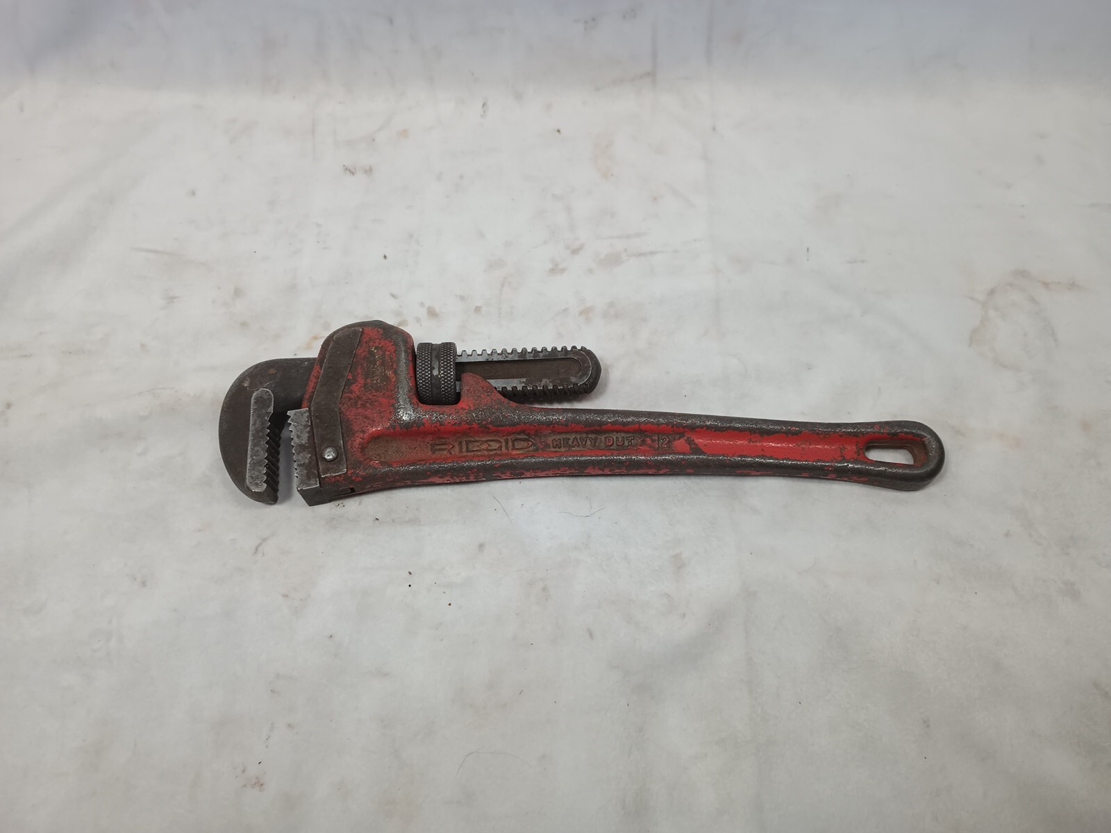 SLIGHTLY BENT RIDGID STRAIGHT  HEAVY DUTY 12” PIPE WRENCH ===FREE Shipping