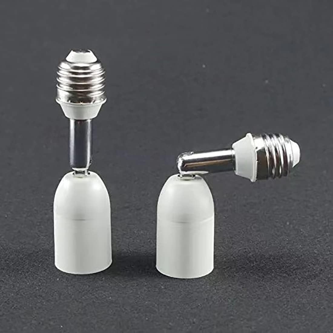 E26/E27 Light Socket Extender - 4.5 Inch Adjustable Brightness Enhancer (2-Pack)