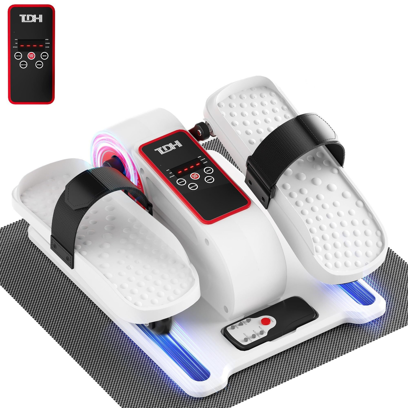 TDH Under Desk Elliptical Machine Leg Exerciser Electric White
