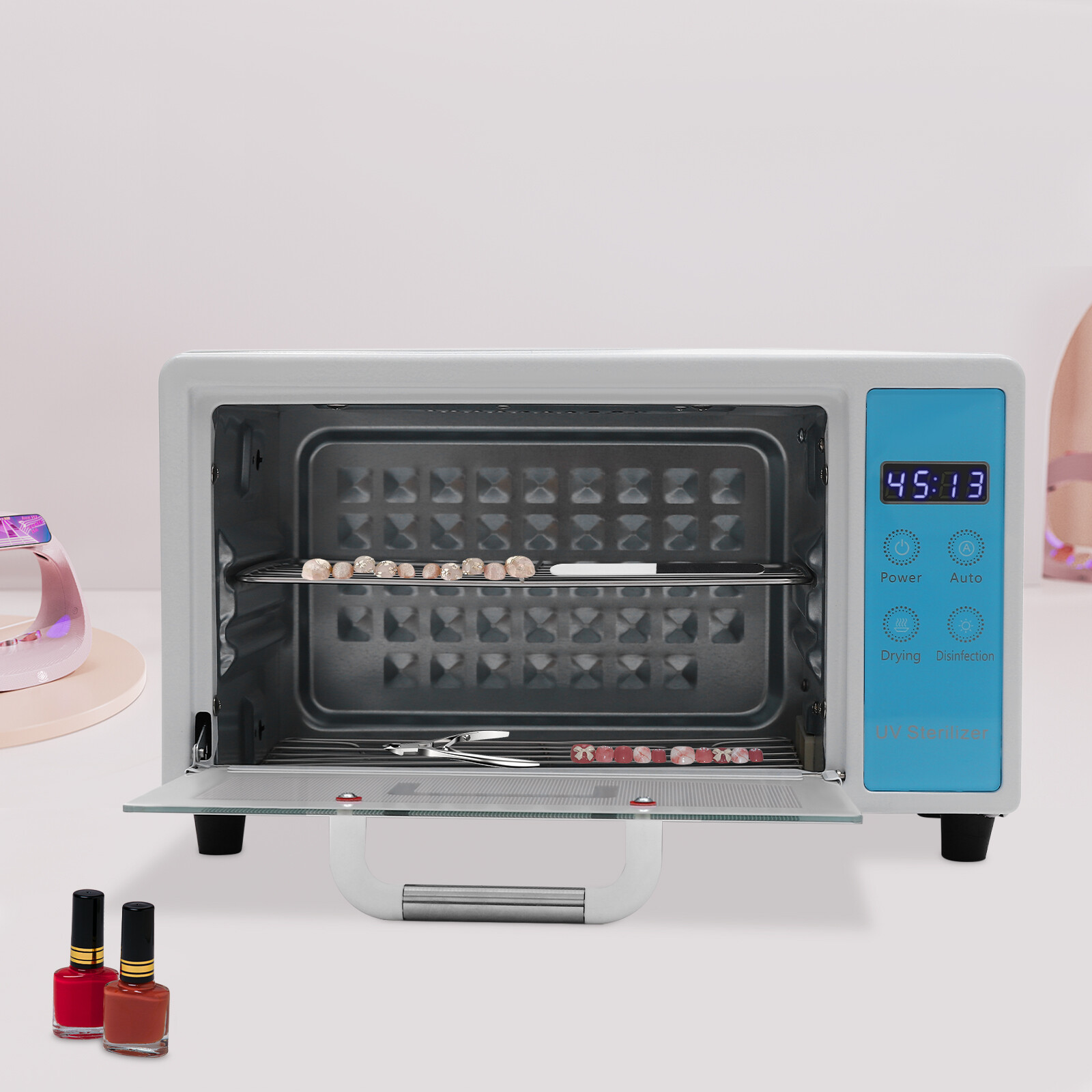 160W Nail Care Tools Drying Box with Sterilization and LED Display
