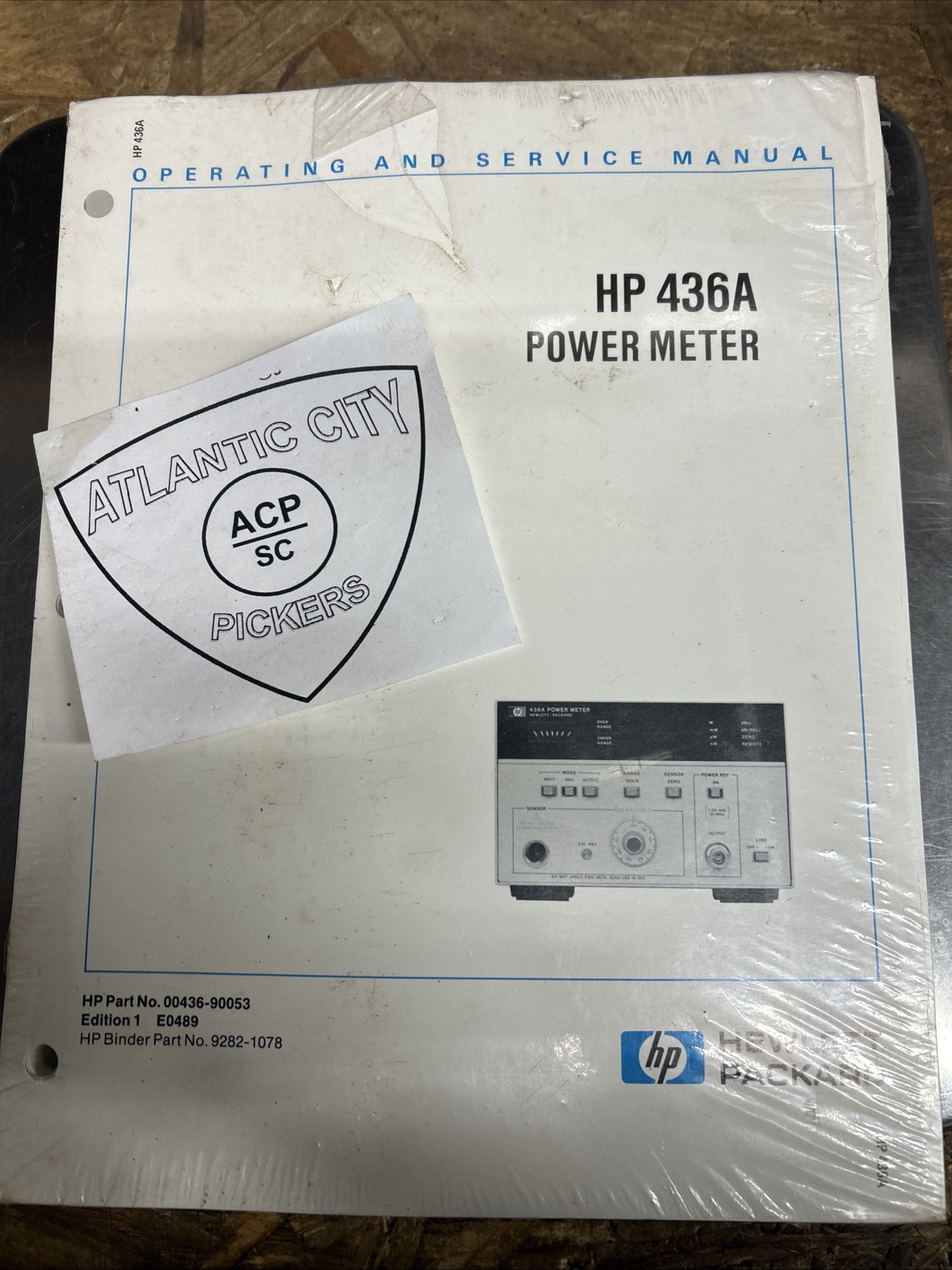 HEWLETT PACKARD HP 436A POWER METER OPERATING & SERVICE MANUAL - For binder