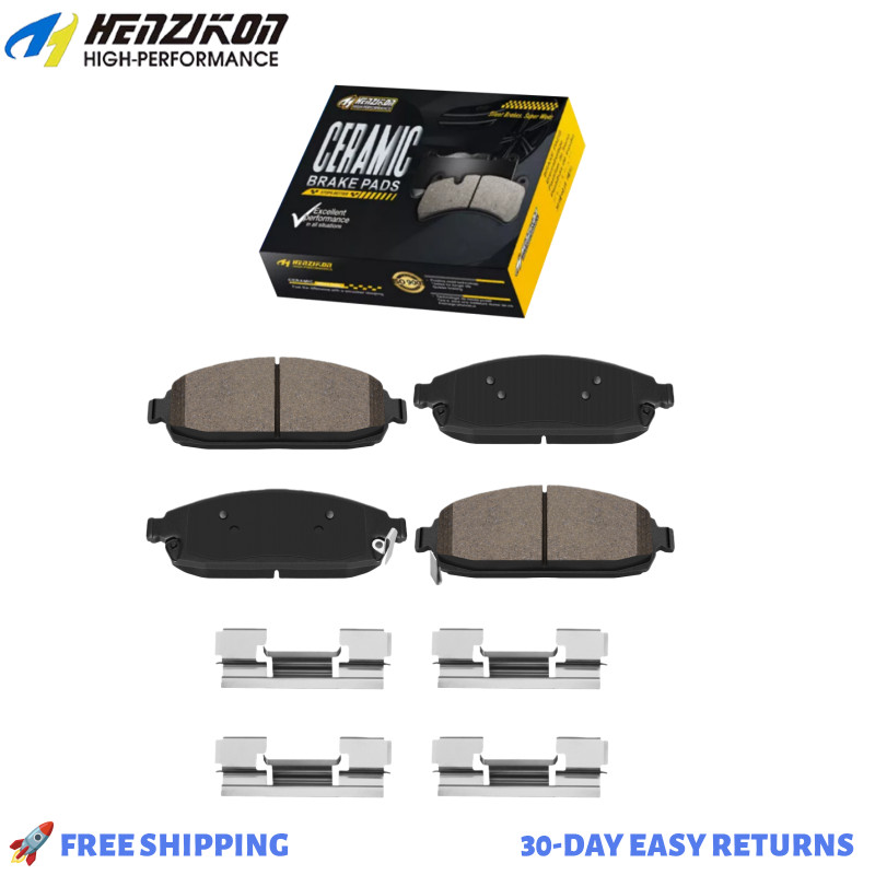 Front Ceramic Brake Pads Replacement for 2005-2010 Jeep Grand Cherokee Commander