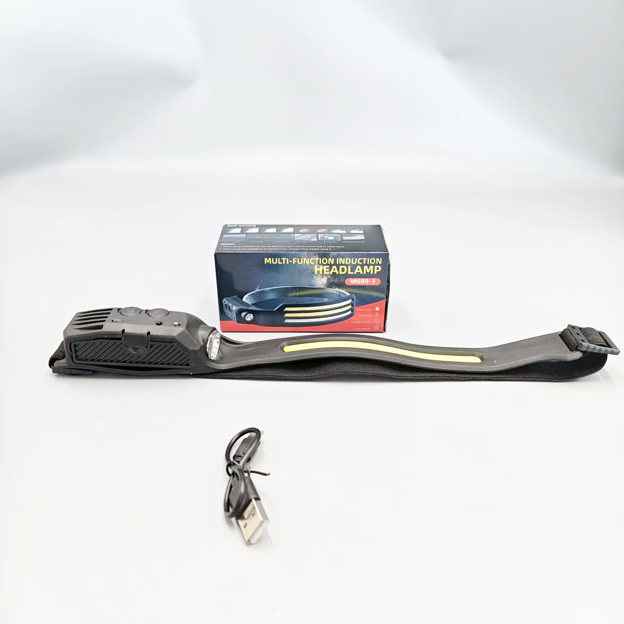 COB LED Headlamp USB Rechargeable Headlight Head Band Torch Work Light NEW USA