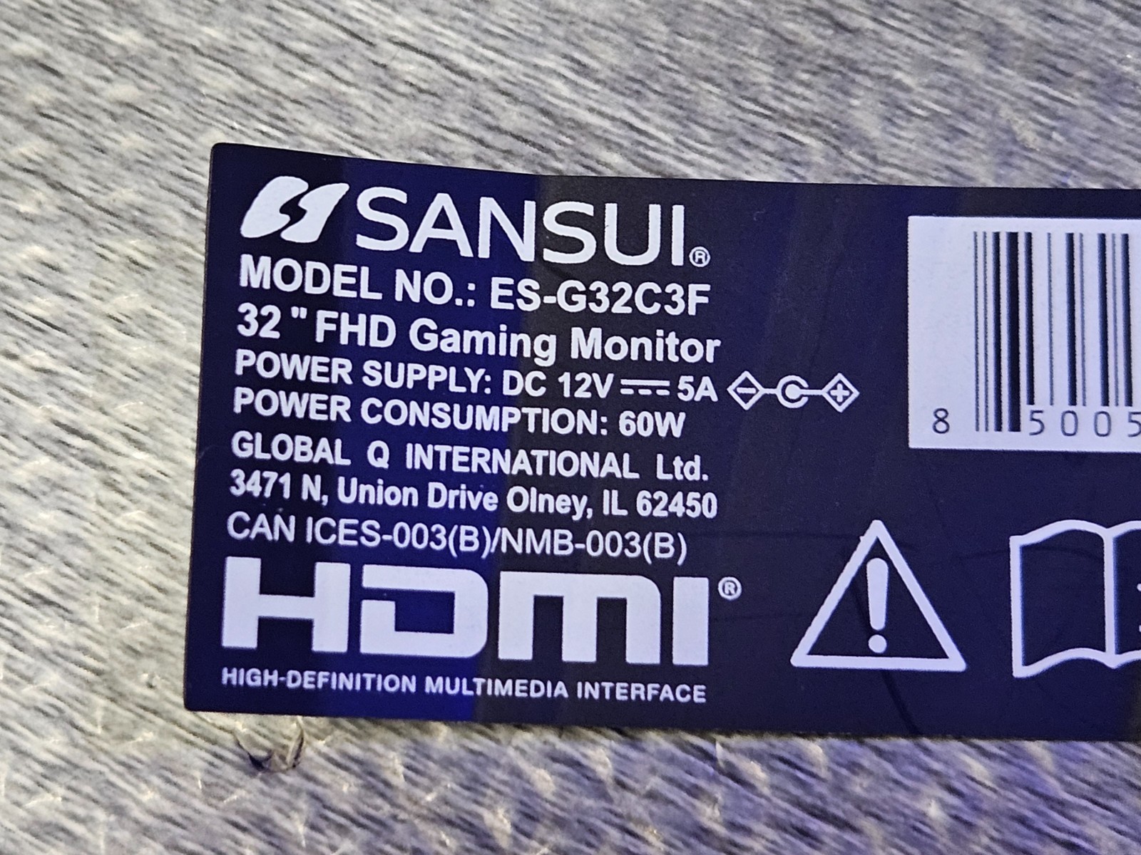⭐⭐⭐⭐⭐ Monitor Sansui ES-G32C3F Genuine OEM Stand Mount NECK ONLY - No Base
