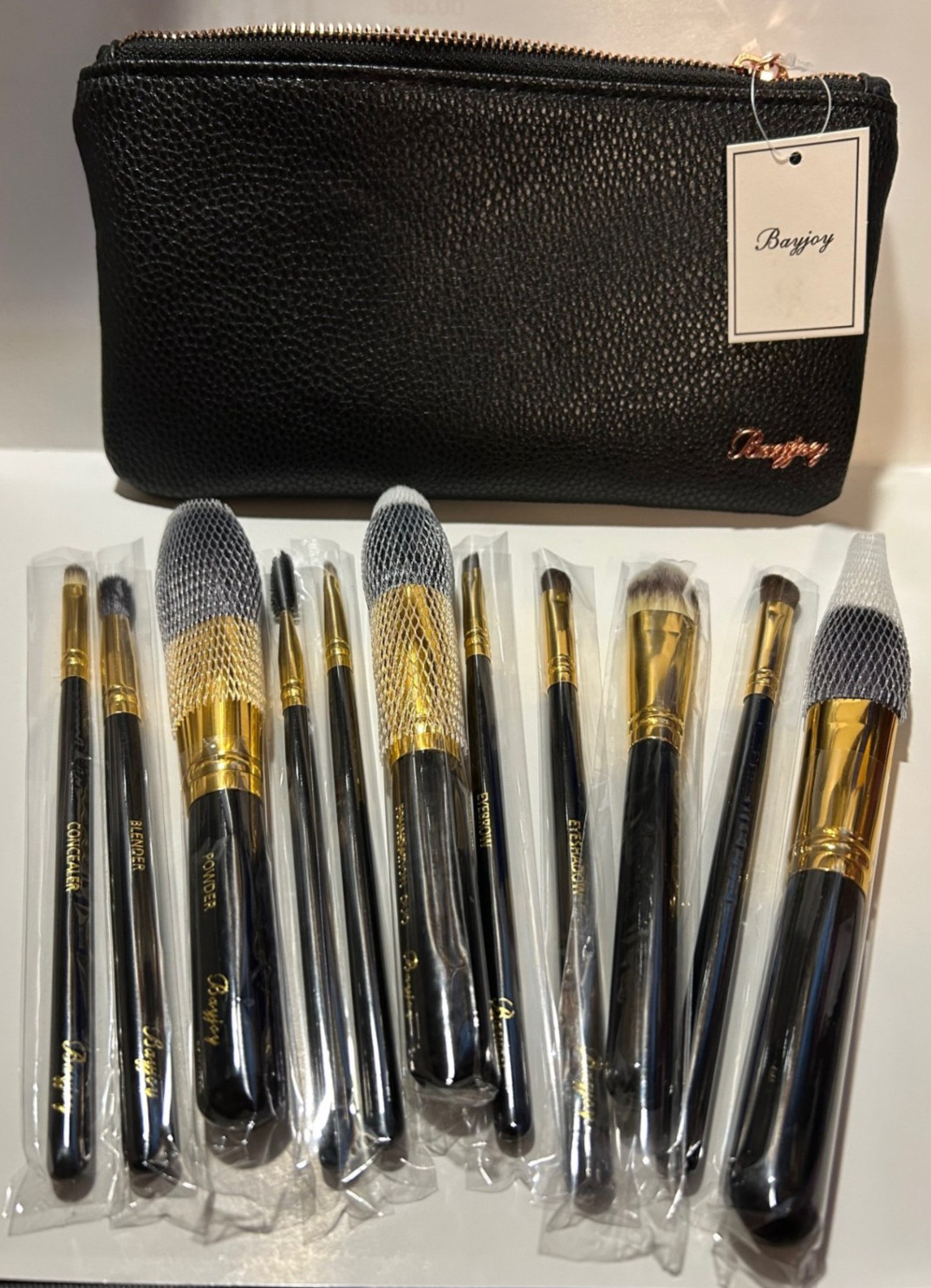 Bayjoy 11 Piece Set Cosmetic Makeup Brushes With Case New With Tags