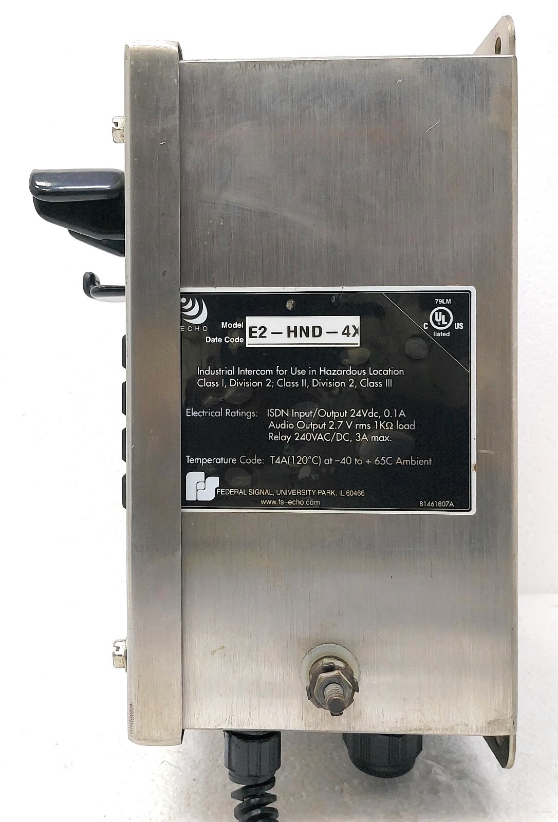 Echo E2-HND-4X 81461807A Division 2 Digital Intercom Station 16259