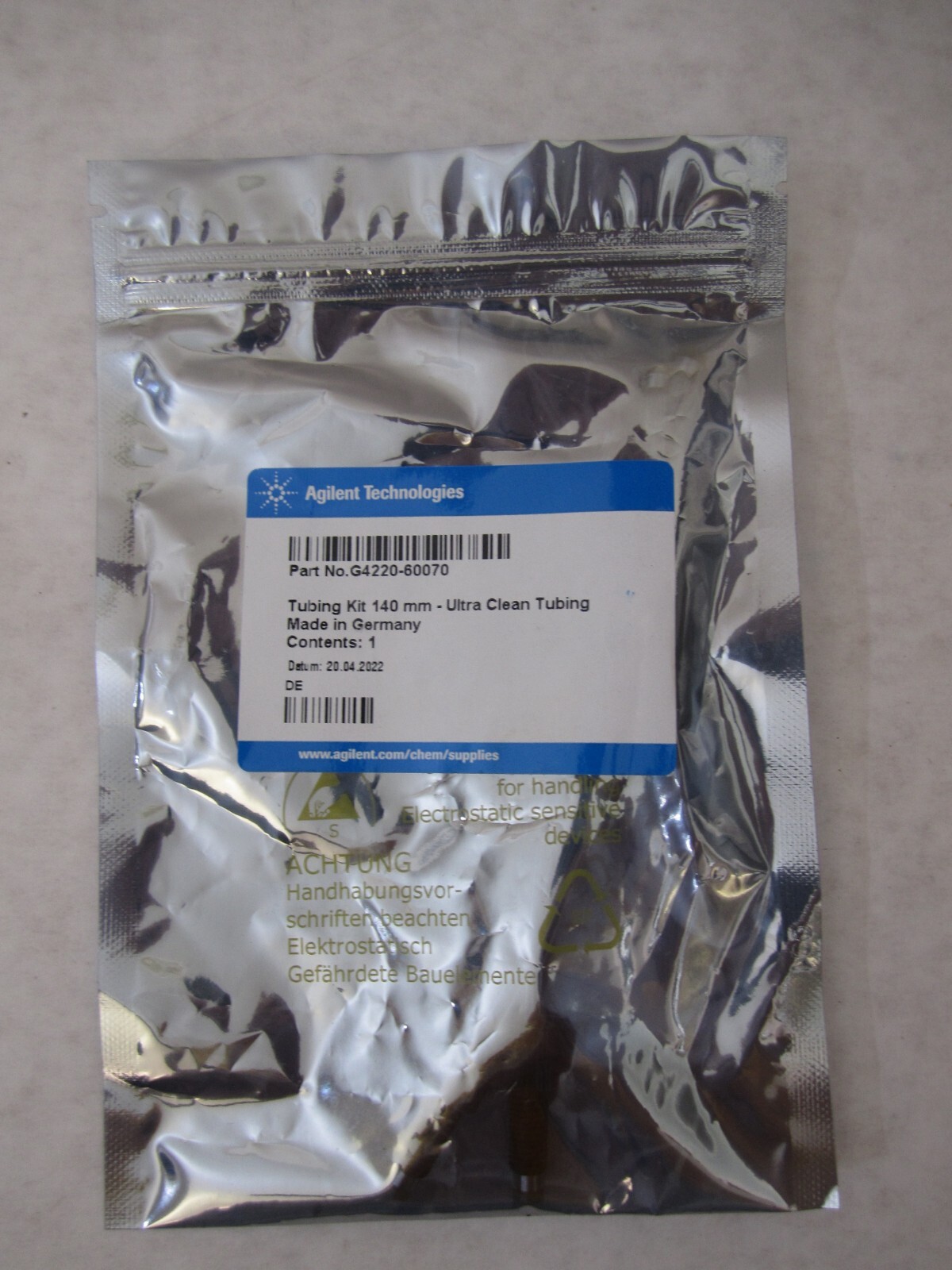 Agilent G4220-60070 Tubing Kit, 140 mm, 2/pk Ultra Clean - FAST SHIPPING