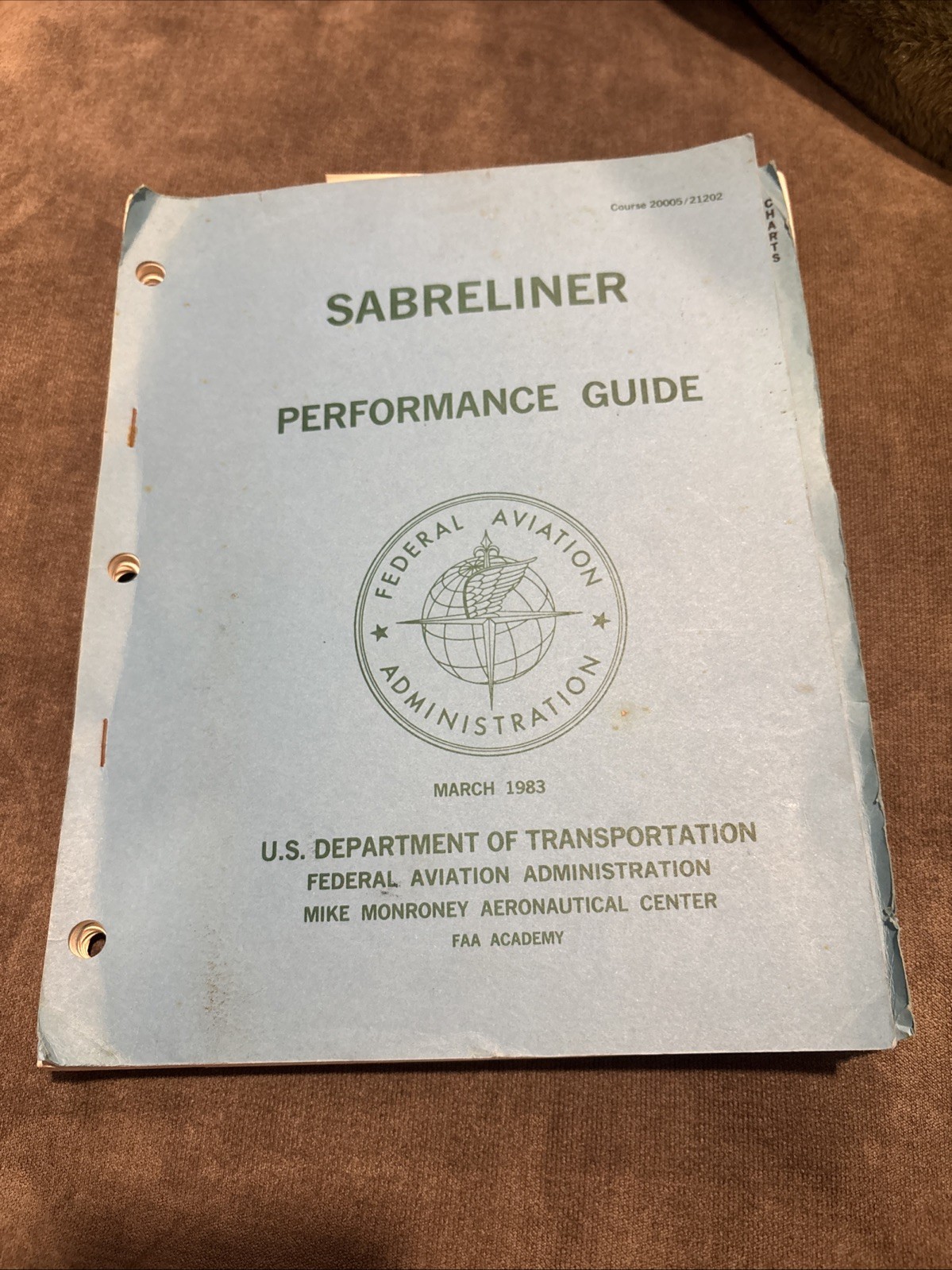 Sabreliner Performance Guide Manual FAA 1983 Aviation FAA Academy