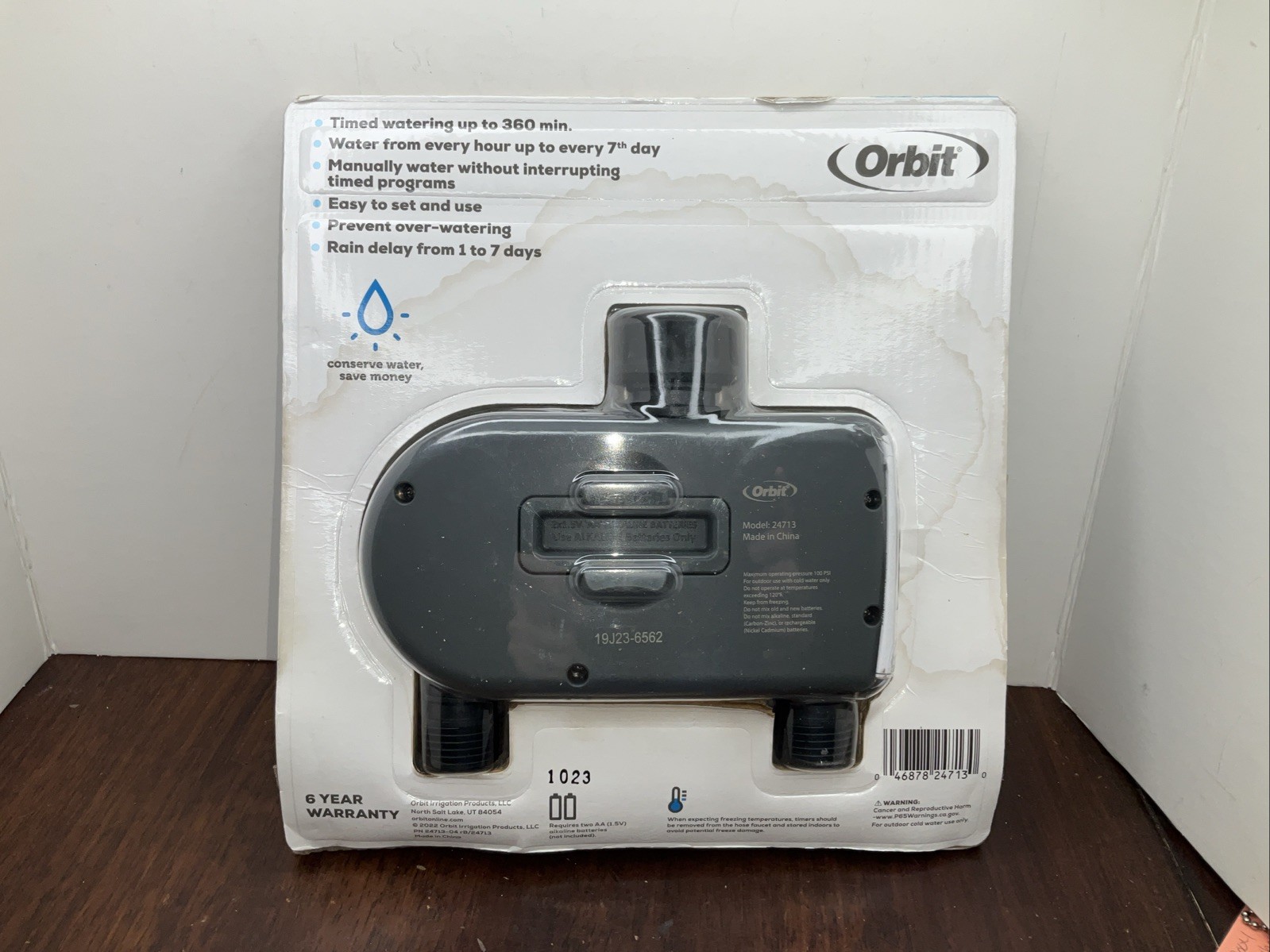 ORBIT 2-OUTLET HOSE FAUCET TIMER MODEL 24713 New
