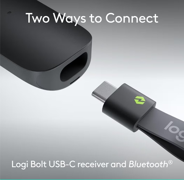 Logitech Spotlight 2 Wireless Bluetooth Laser Pointer Presenter w/ Haptics Black