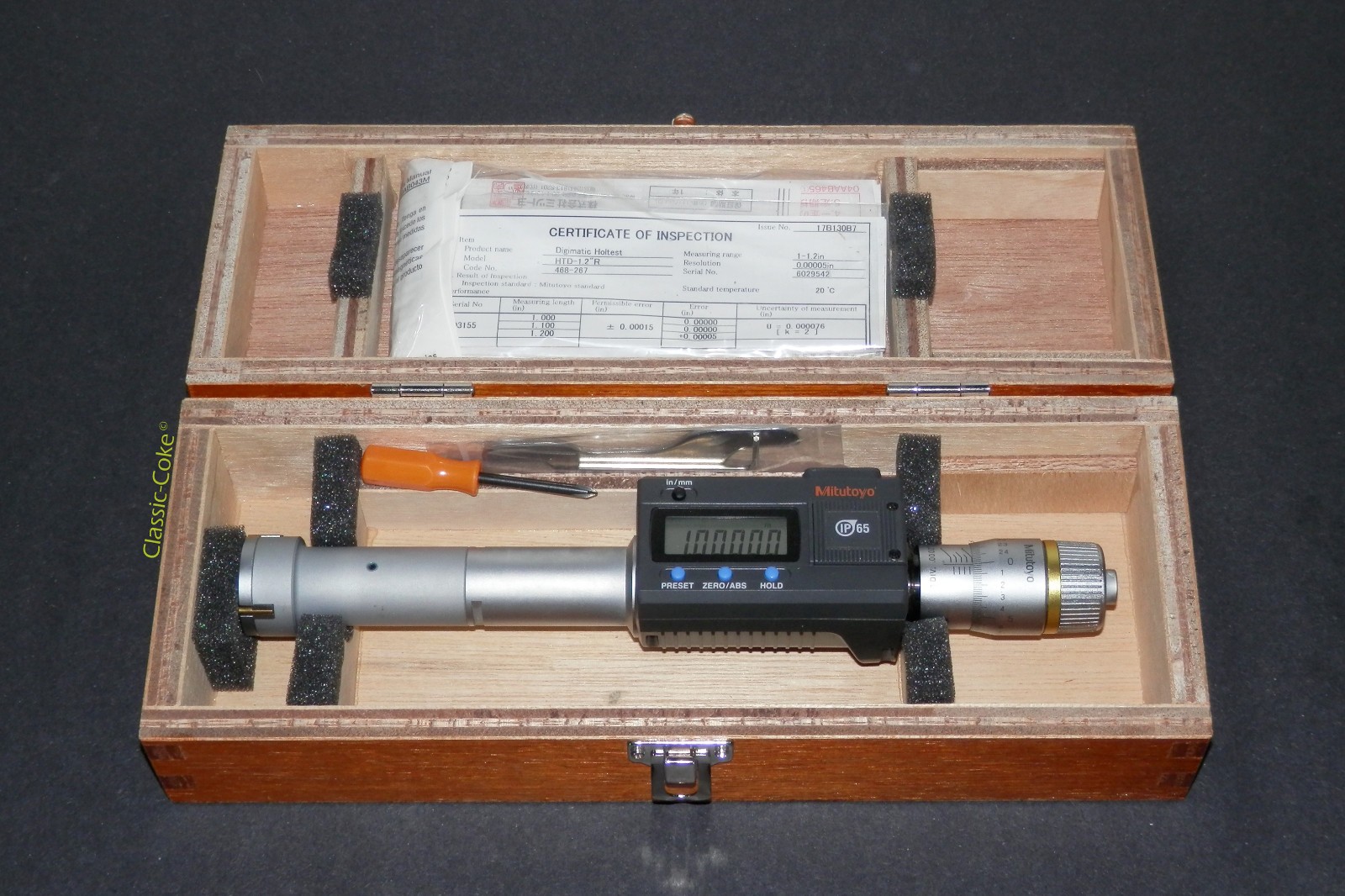 🇯🇵 Mitutoyo 468–267 Digimatic Holtest 1.0–1.2” ID Micrometer 0.00005” ⭐⭐⭐⭐⭐