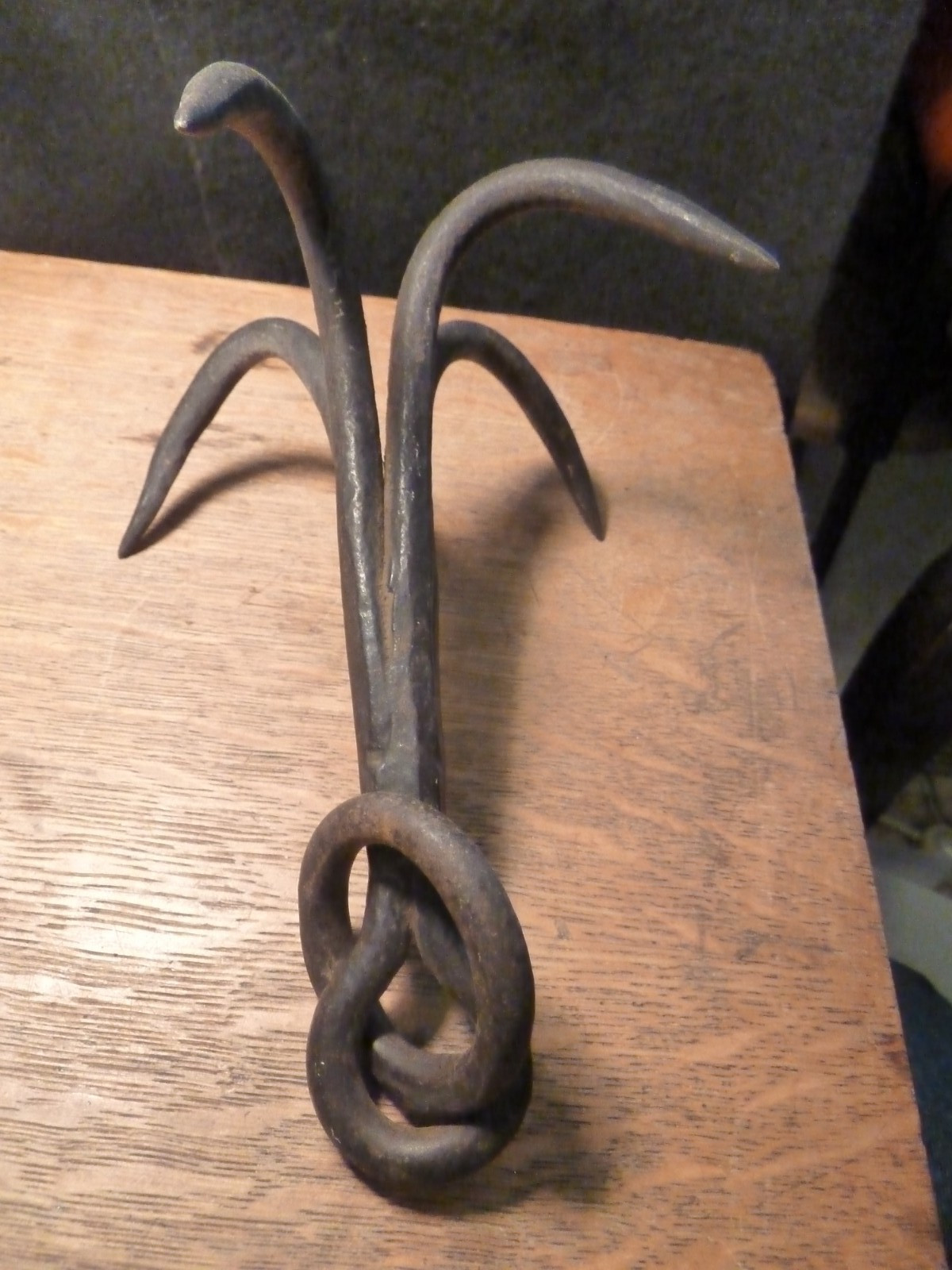 Large 4 Prong Steel Grappling Hook