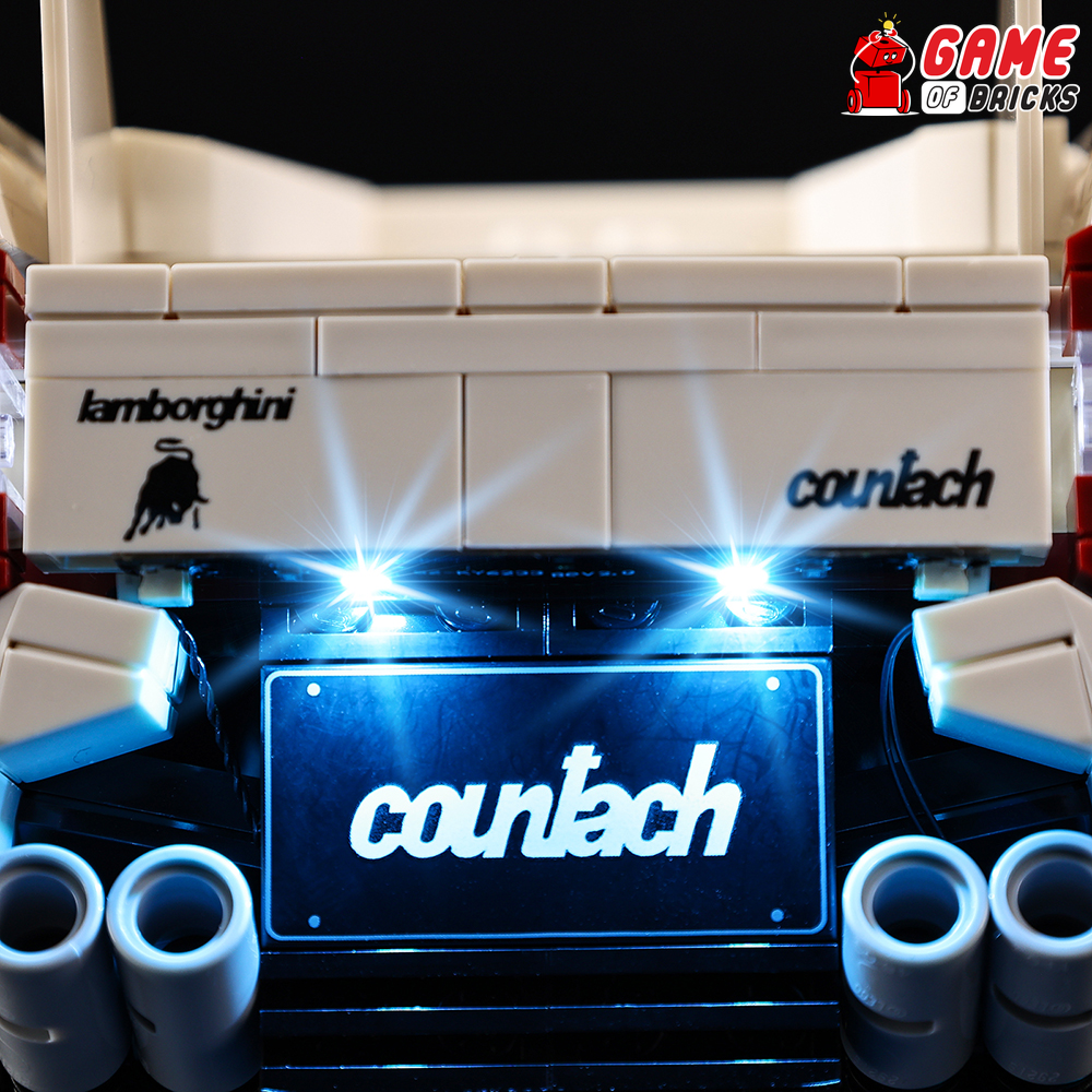 LED Light Kit for LEGO® Lamborghini Countach 5000 Quattrovalvole 10337 (Remote)