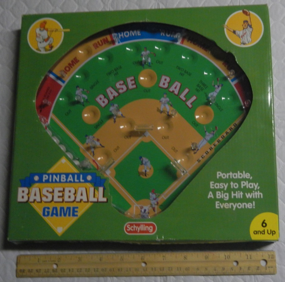 Baseball Pinball Game Table Top Schylling 2001 Vintage New Open Box Complete