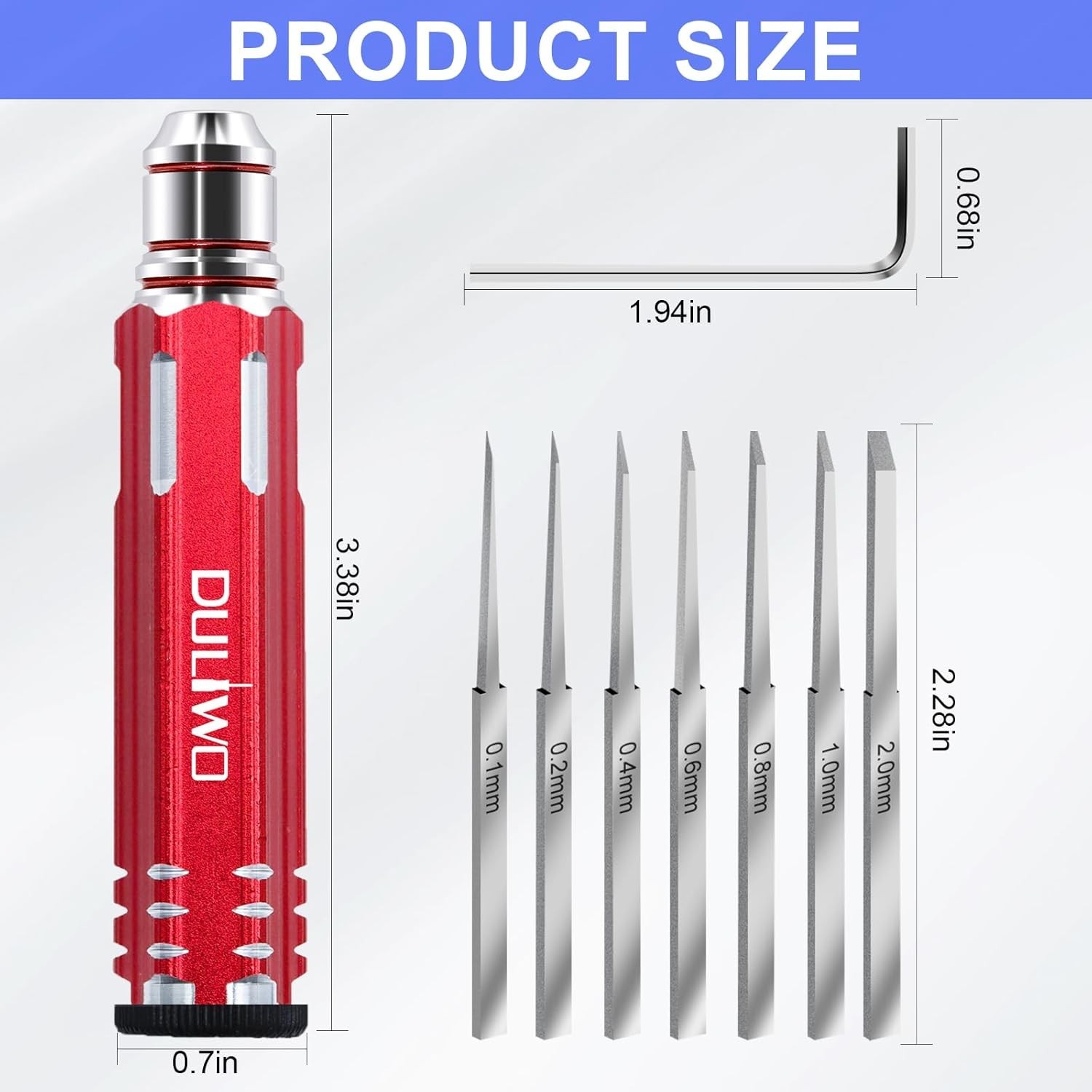 Modeling Scriber Tool with Seven Blades, Resin Carving Line Chisel for Scale