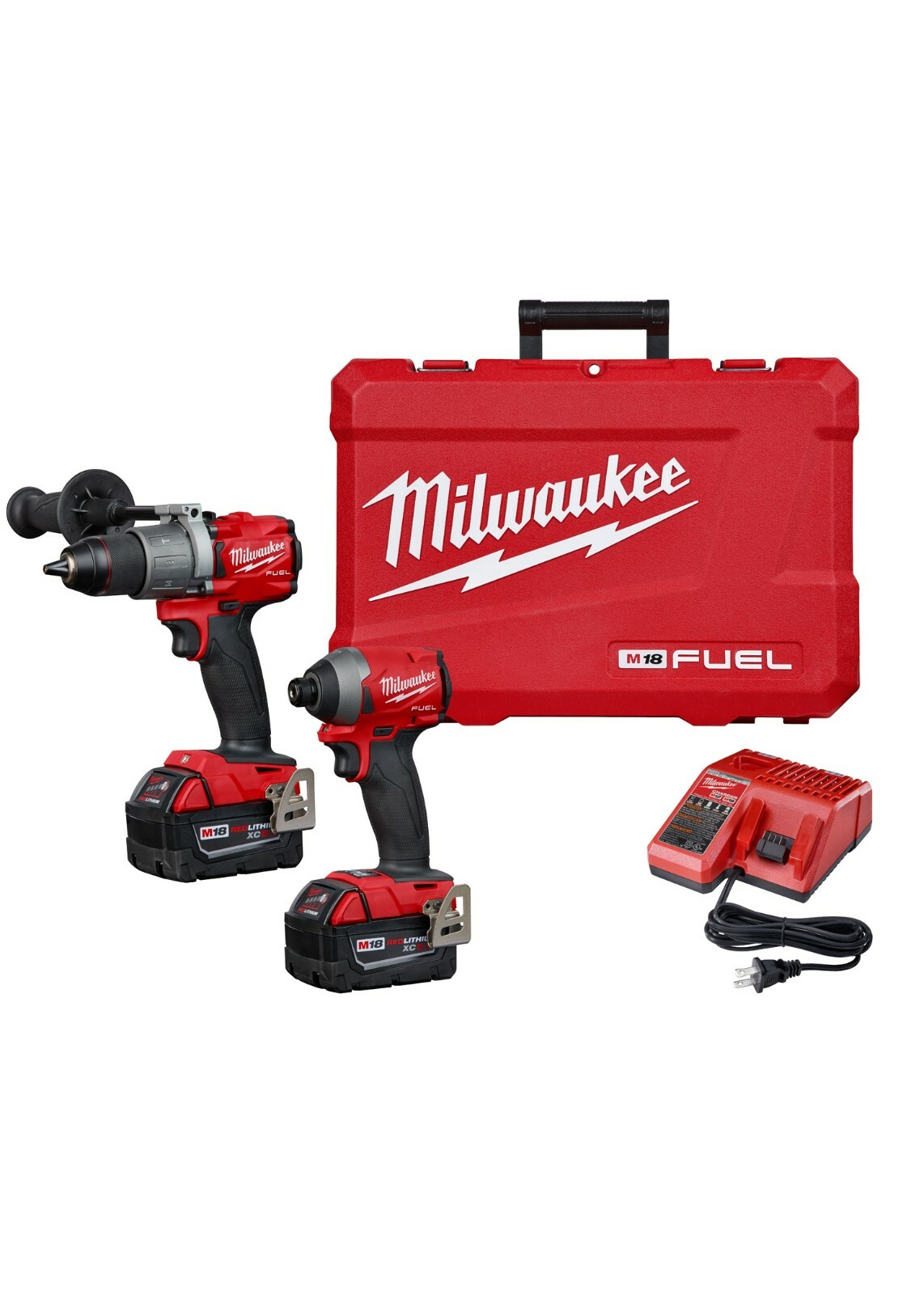 Milwaukee 2997-22 M18 1/4" Impact Driver and 1/2" Hammer Drill Kit