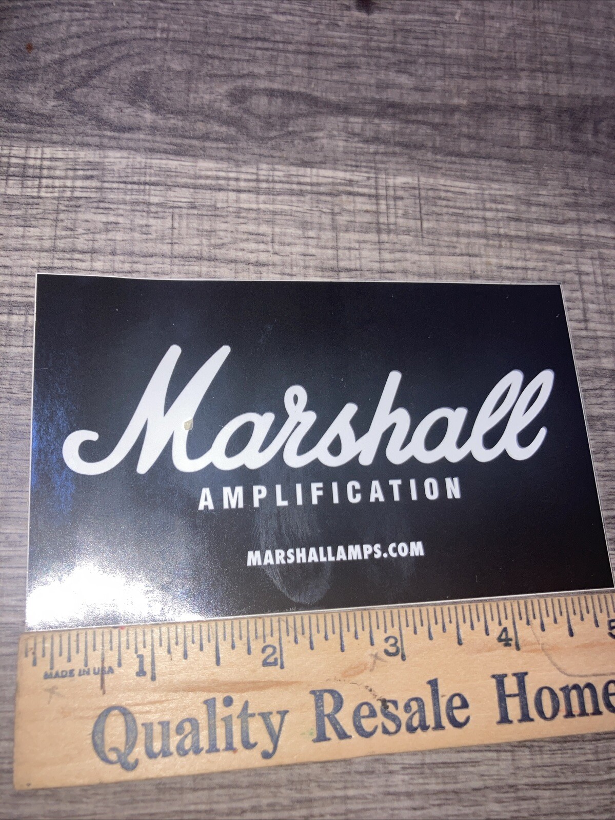 Marshall. Amplification Amplifier Bumper Sticker Guitar Case Decal black n white