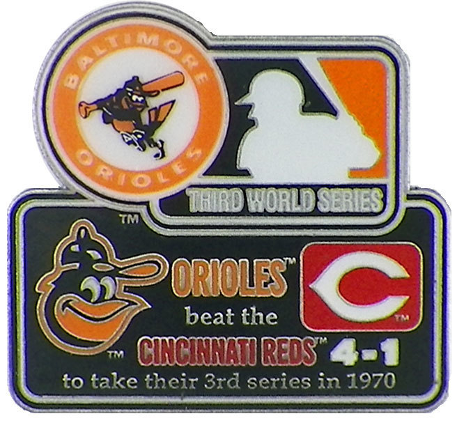 1970 World Series Commemorative Pin - Orioles vs. Reds - Limited 1,000