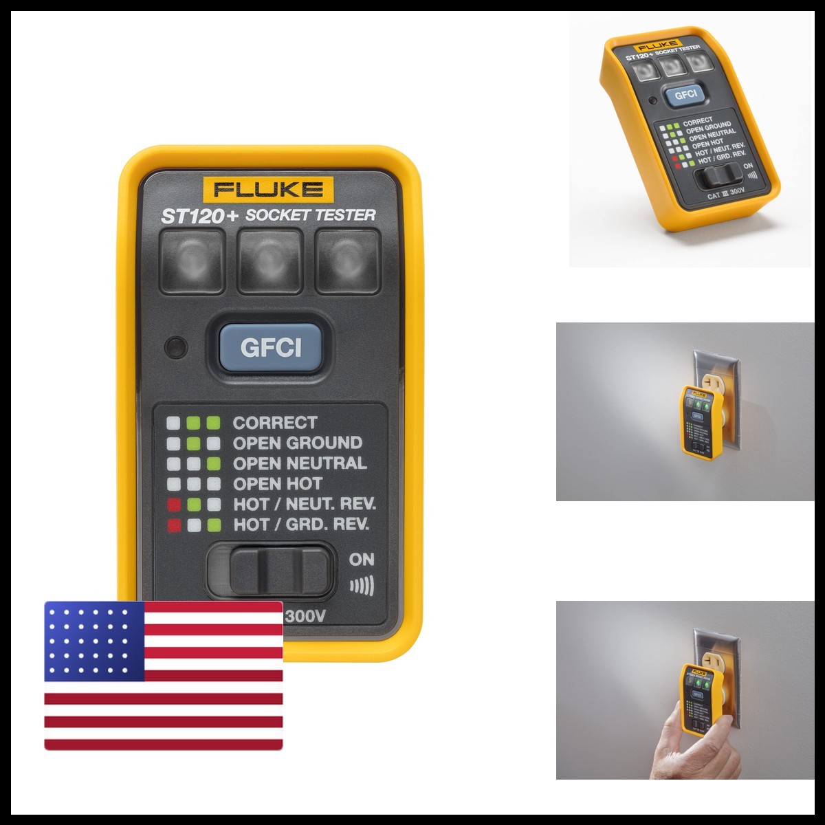 Fluke St120 Gfci Socket Tester Audible Beeper St120+