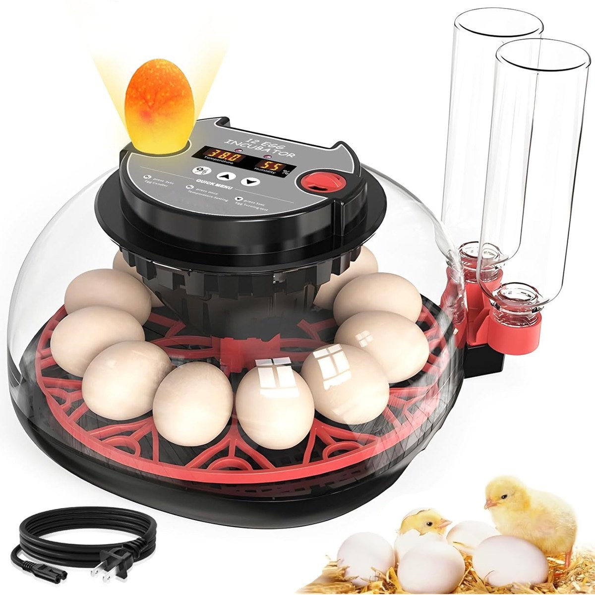 12 Egg Automatic Turning Chicken Hatcher Incubators Stable Temperature Incubator