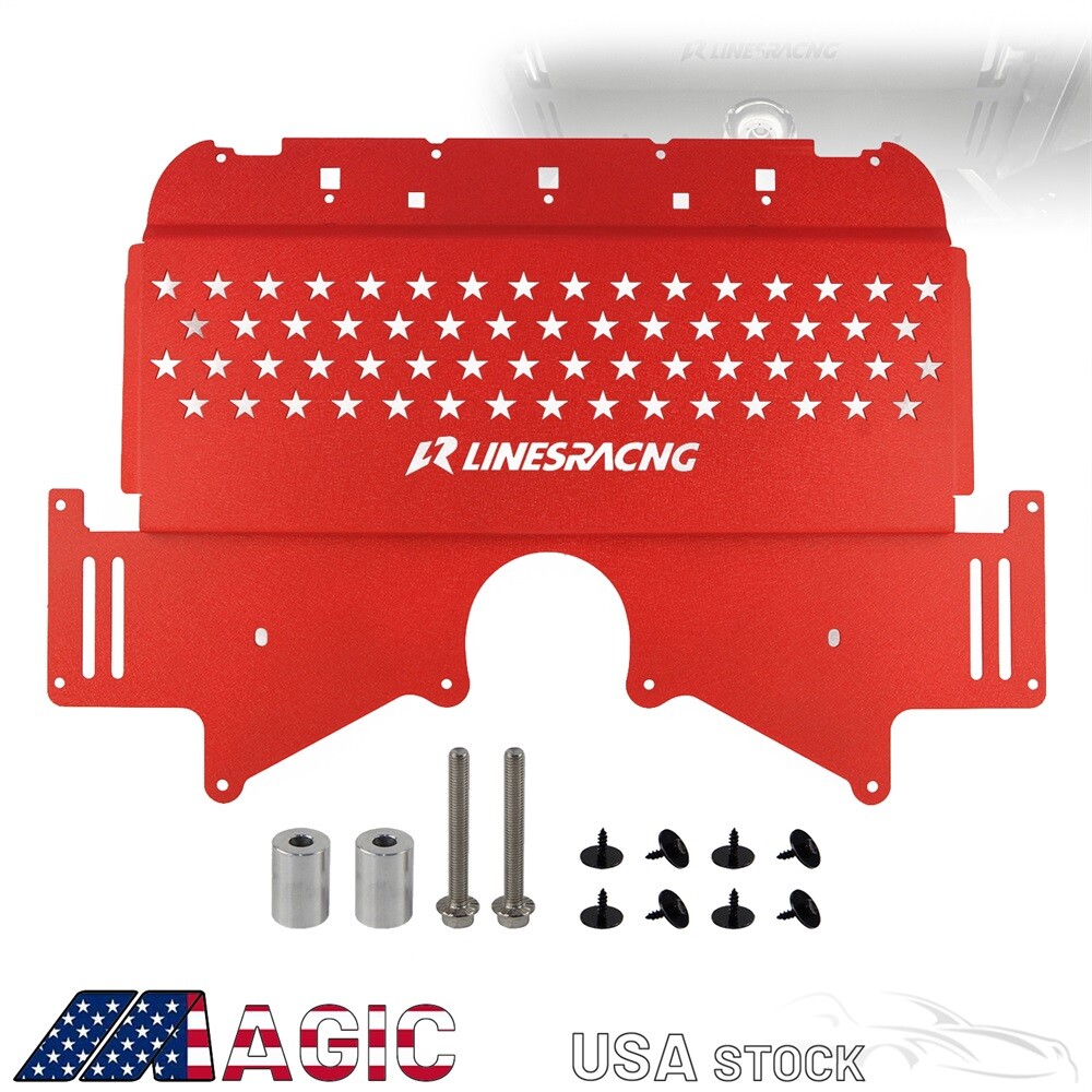 LR Red Oil Cooler Skid Plate Protector For BMW G80 G82 M3 M4 G87 M2 2021-2024