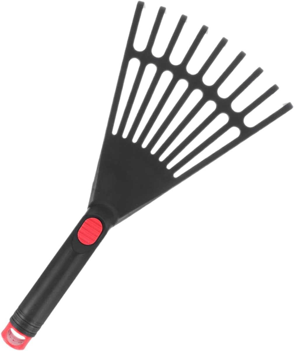 Garden Grass Rake Plastic Leaf Rake Small Hand Held for Gardening Portable Light
