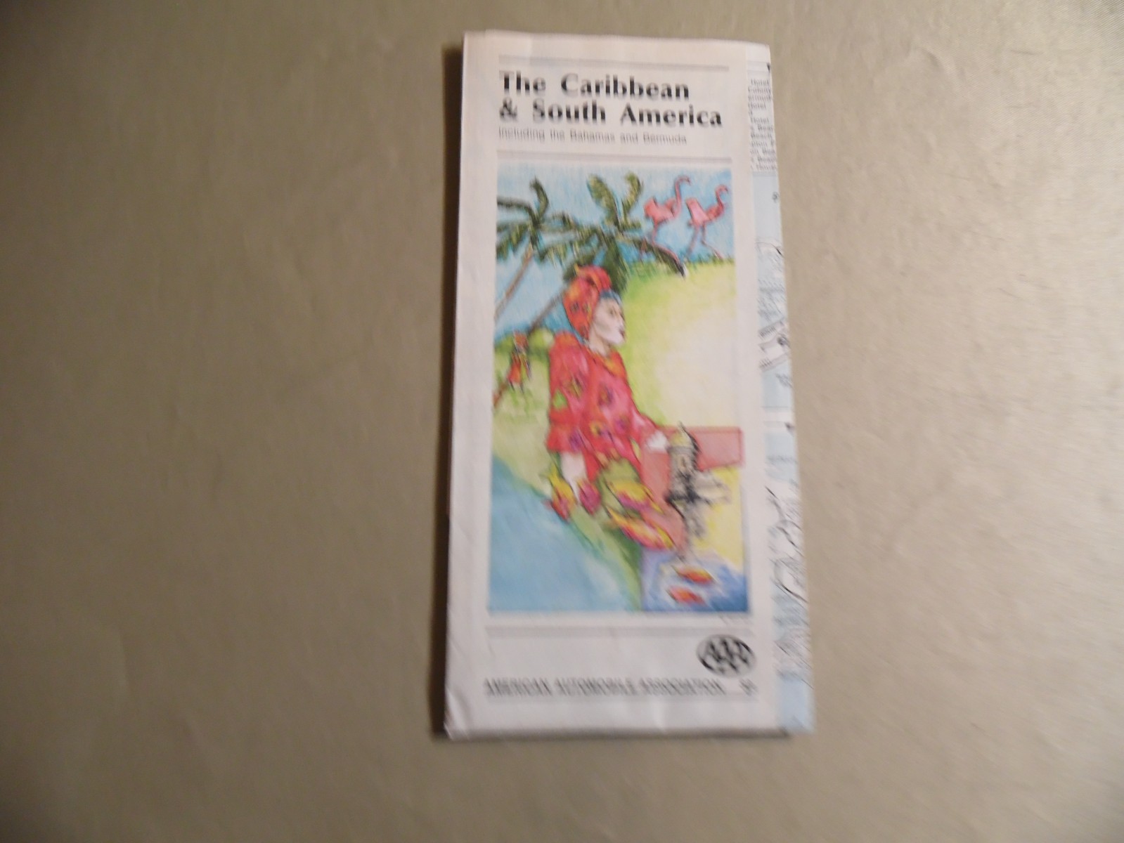 The Caribbean & South America Map / Circa 1985 / Free Domestic Shipping