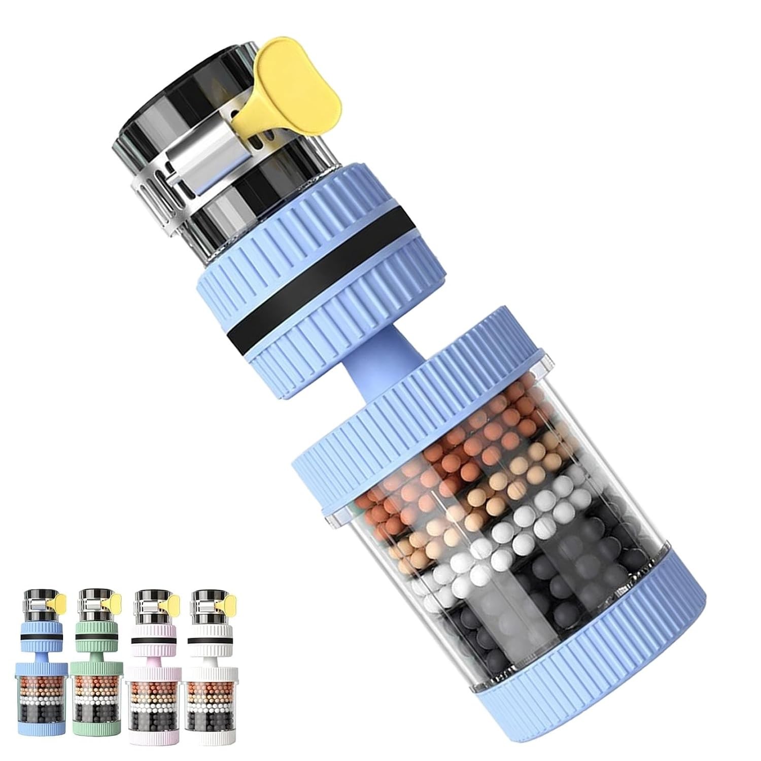 6 Layer Filtration Faucet Water Filter, Upgrade 2 Pack Faucet Filter
