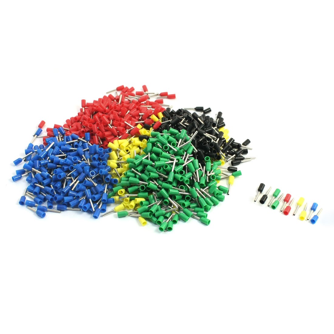 22 AWG Cable E0508 Mix Color Pre Insulative Ferrules Wiring Connectors 950Pcs