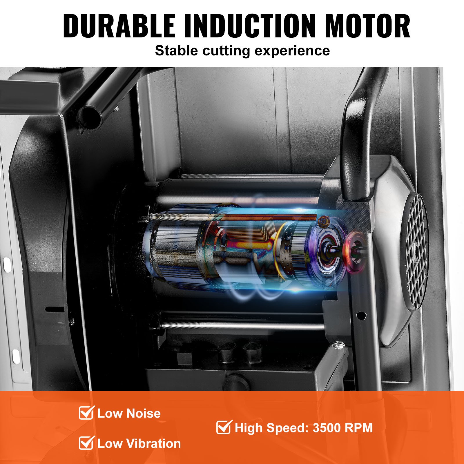 VEVOR Wet Tile Saw Tile Cutter 7-inch 65Mn Steel Blade 3500 RPM Induction Motor