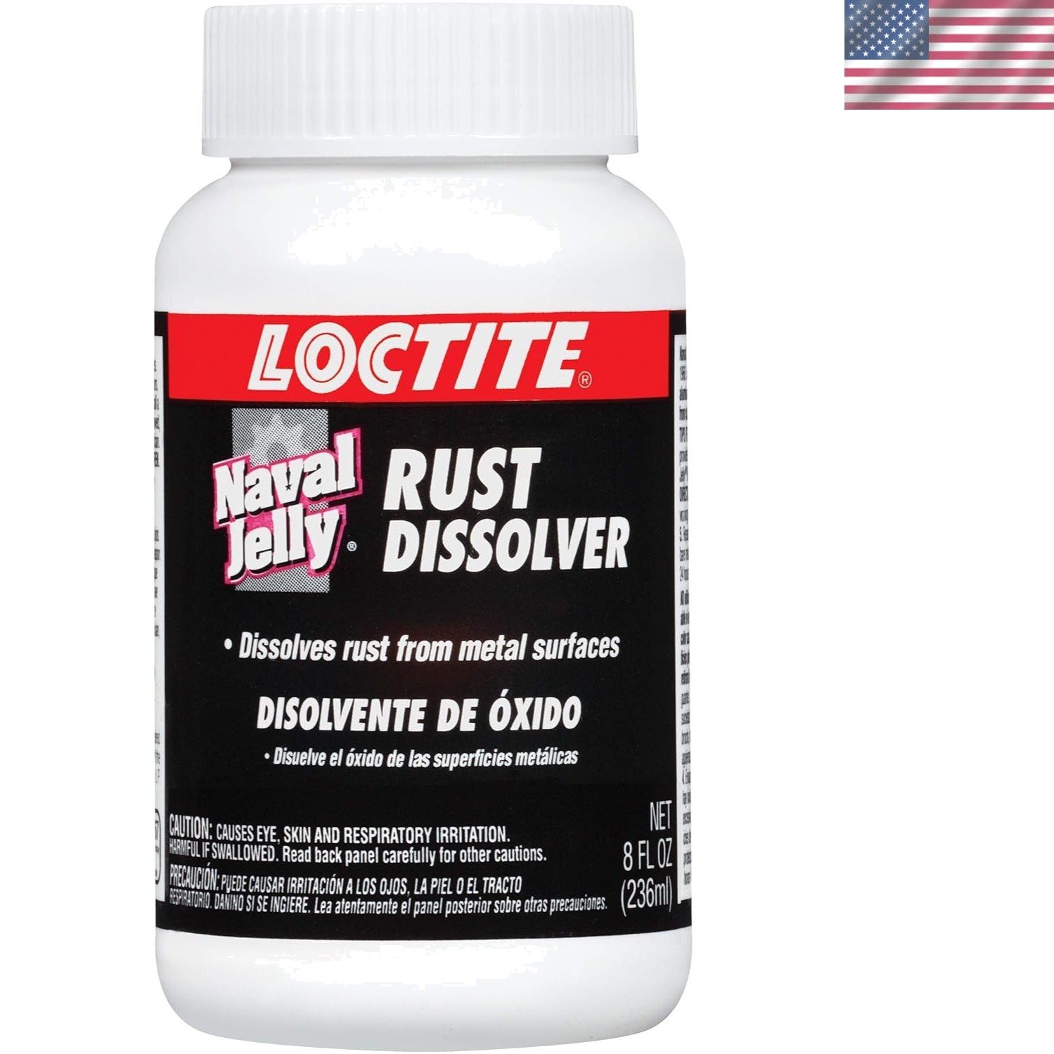 Quick Acting Naval Jelly Rust Dissolver - Heavy Duty, 8 Fl Oz Bottle for Metal