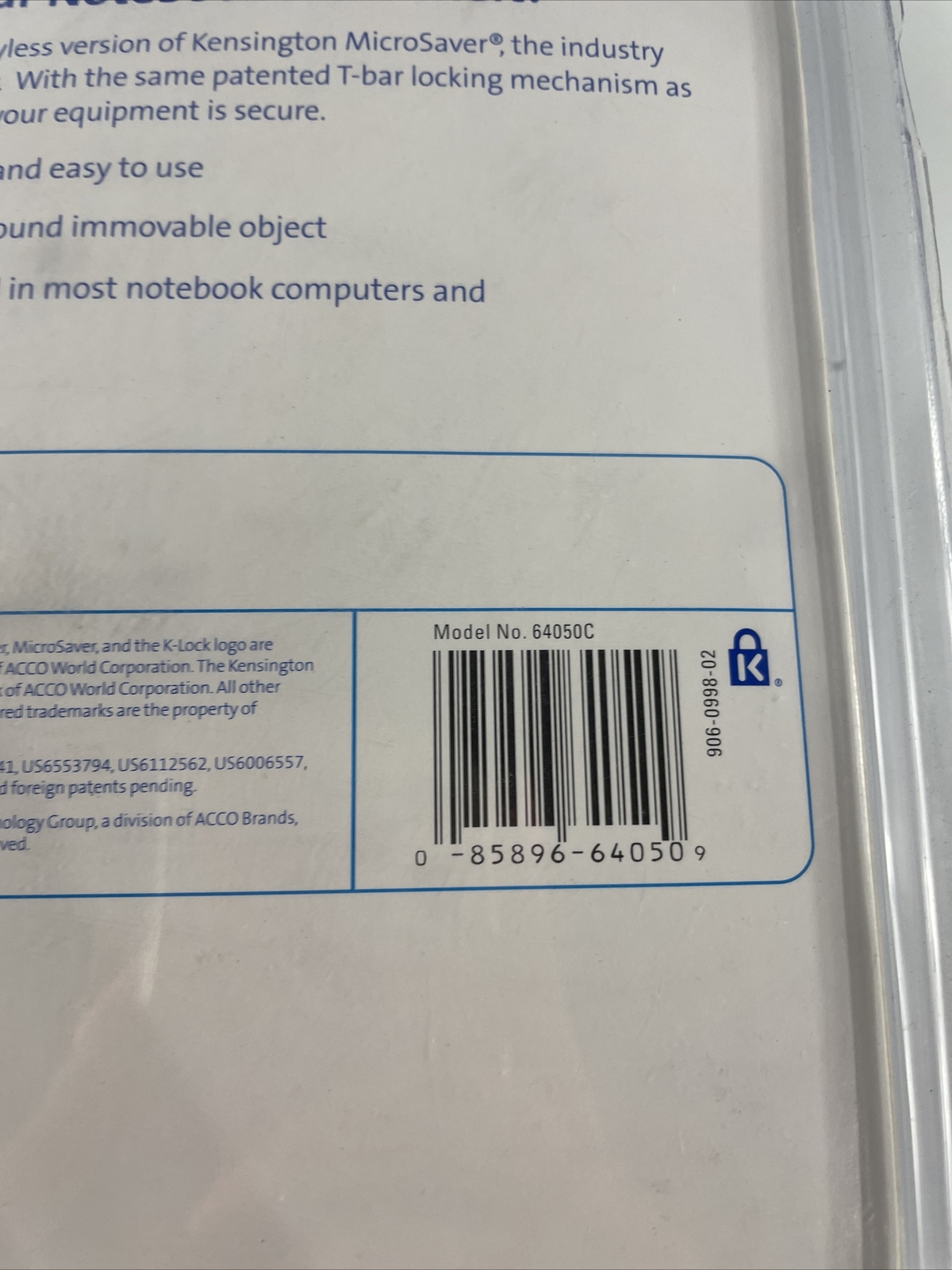 Kensington ComboSaver Security Laptop Lock