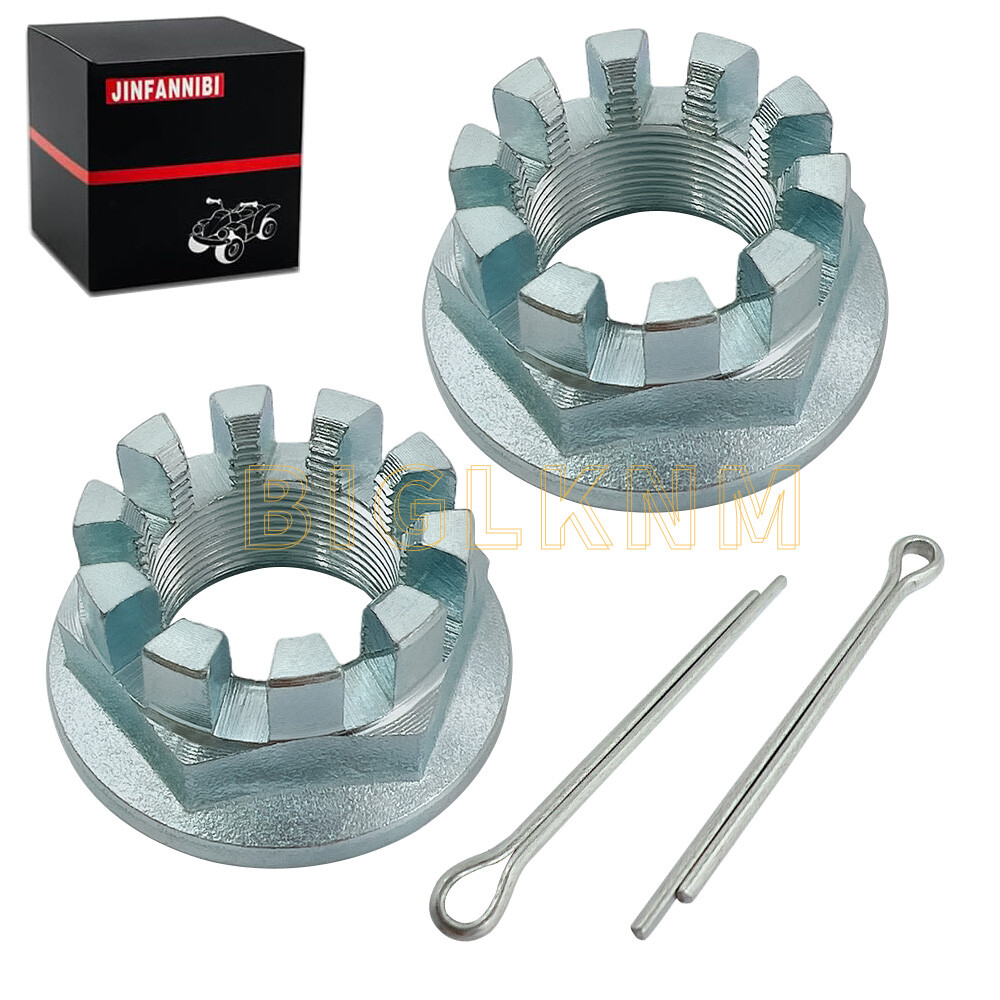 Rear Wheel Axle Nuts w/ Pin For Honda ATV Rancher 350 400 420 #90304-HM7-000