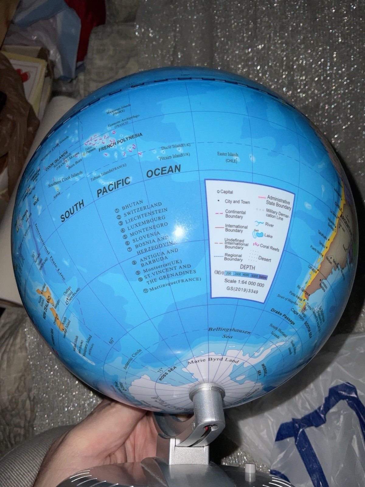 Costway 8" World Globe Illuminated Education Globe See Pics Map