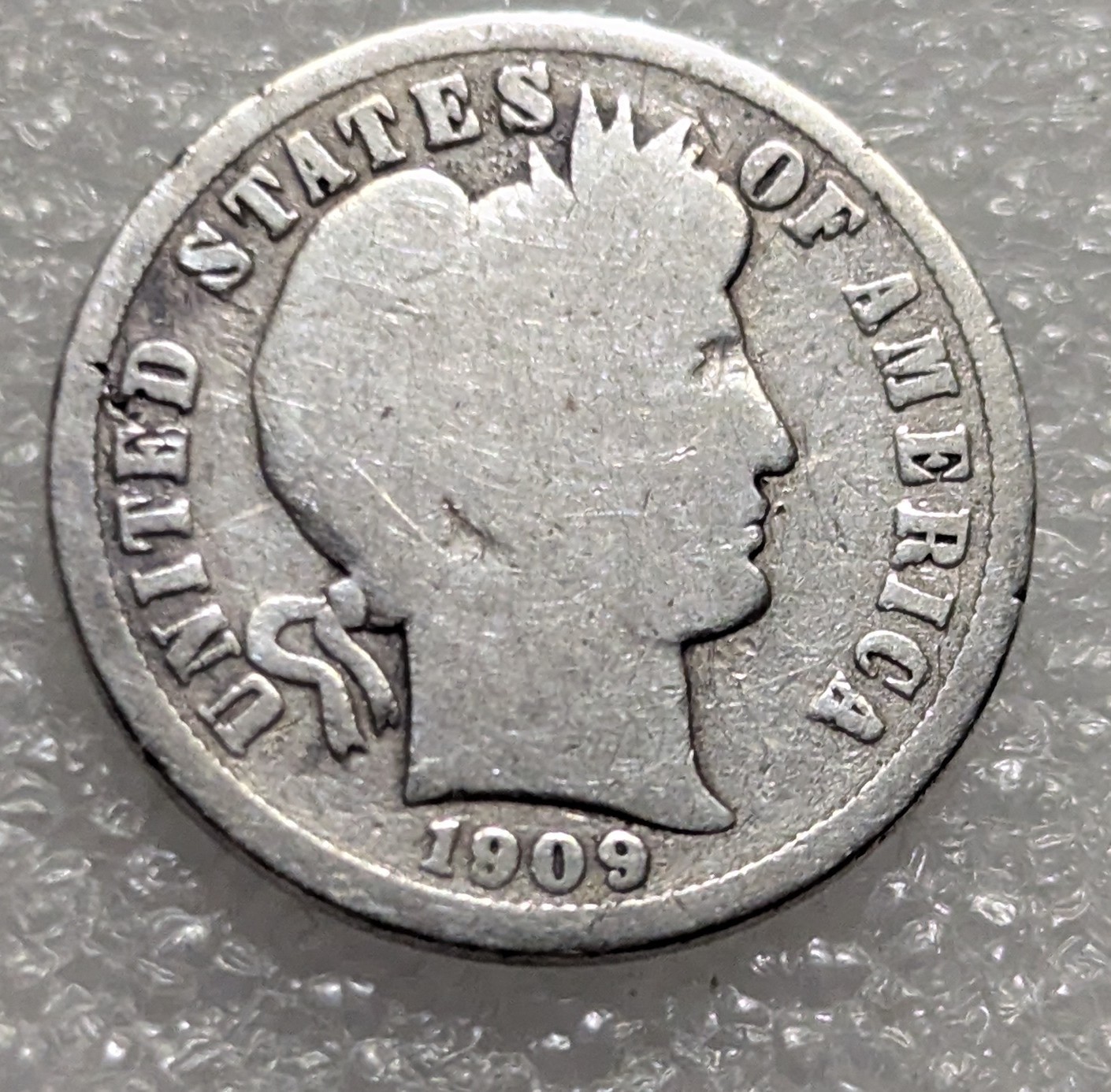 1909 S Barber Dime 90% Silver America #134