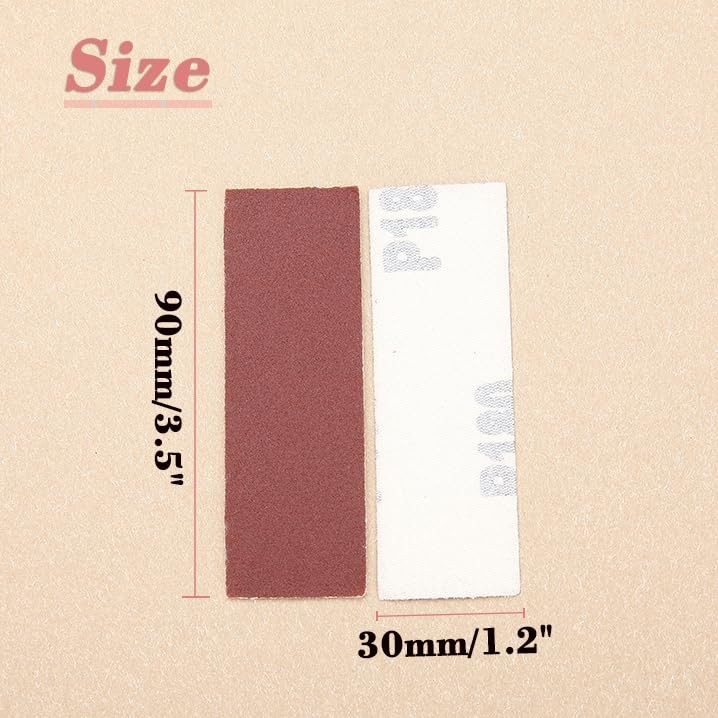 LEONTOOL 180 grit micro sander paper 3.5x1.2in