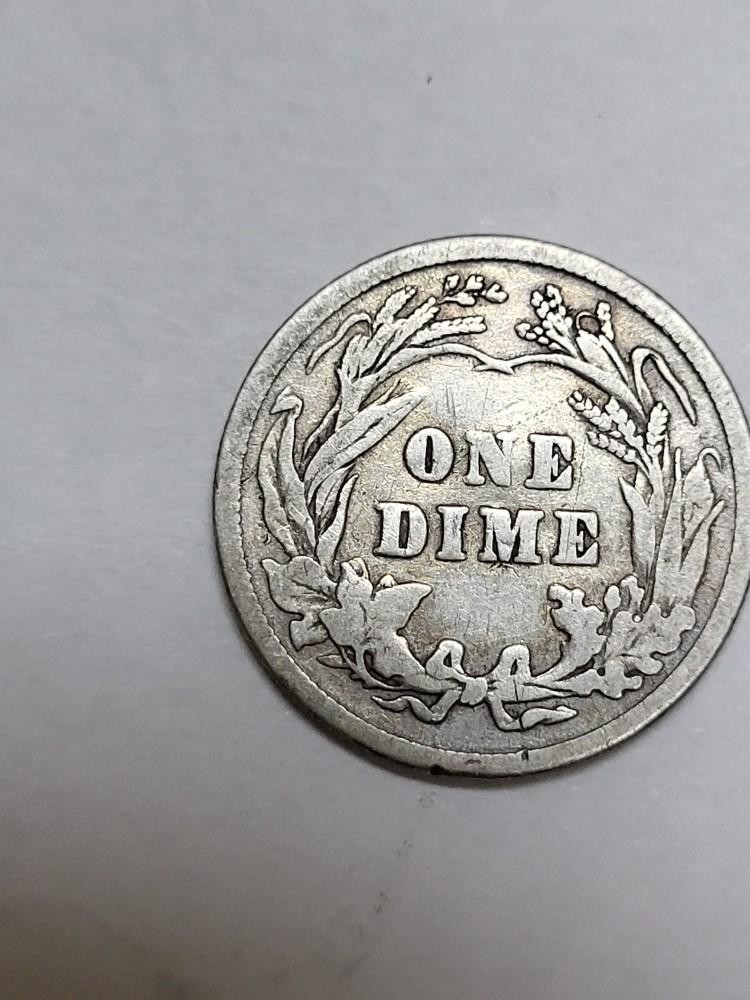 1907 Barber Dime