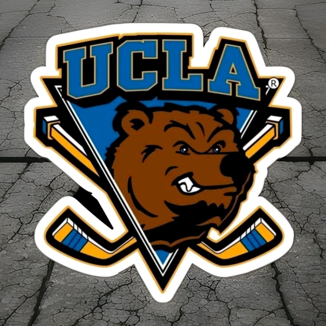 UCLA Sticker Bruins Hockey Die Cut Laminated