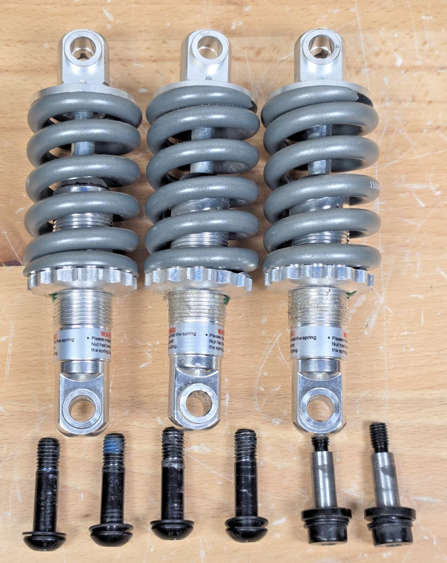 Trio Of Quantum Q6 Edge Power Wheelchair Front Shocks and Springs