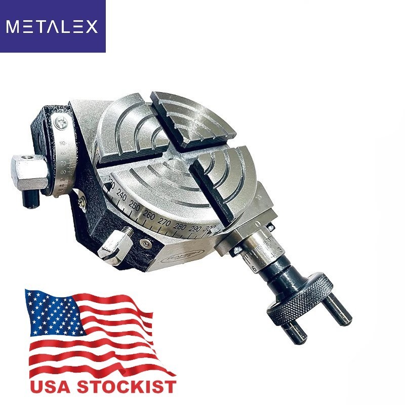 Tilting Rotary Table 3" Inch 75mm 4 Slots For Milling Machine Metalworking USA