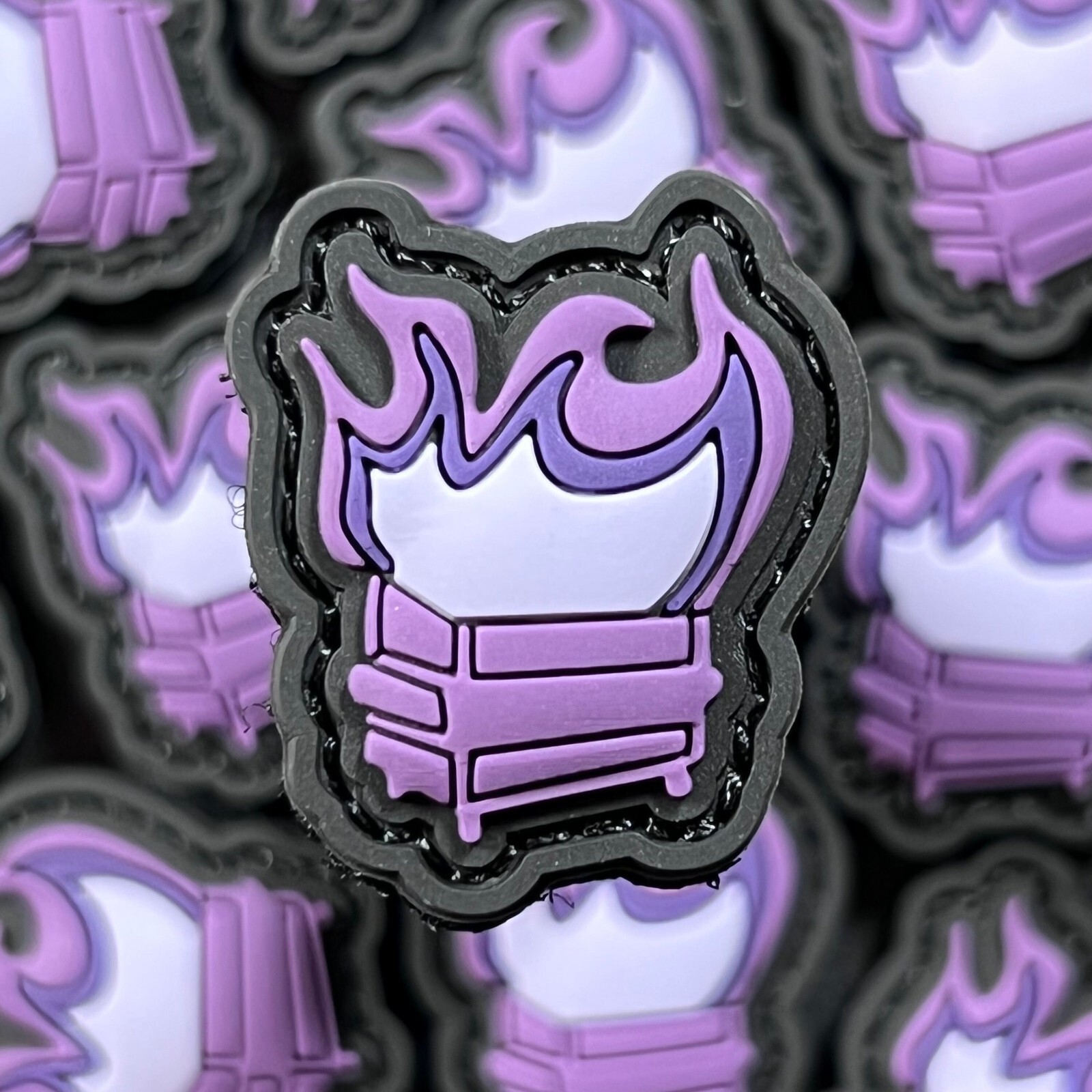 Mini Dumpster Fire Patch | 3D PVC l Navy