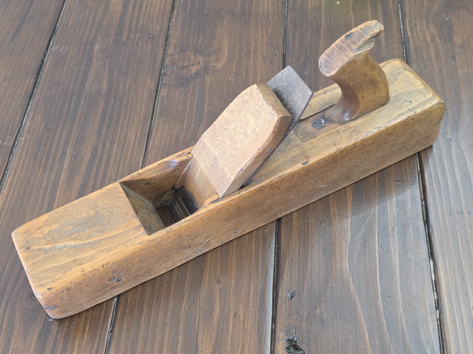 Vintage Continental Style W/Sandusky Tool Co. Iron  Wood Plane 16"